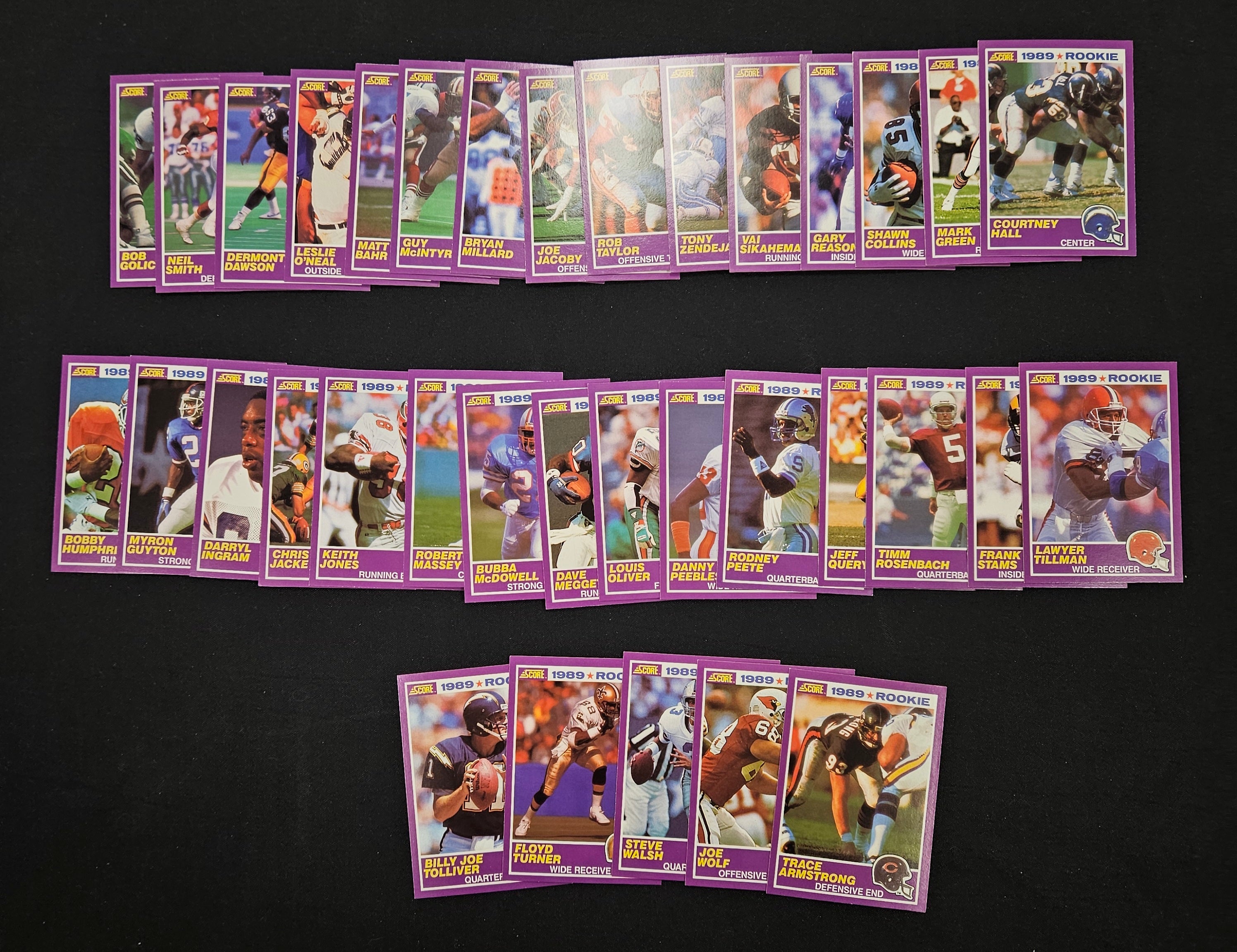 1989 Score Football Supplemental Set #331-#440 With 10 Magic Motion Trivia Cards