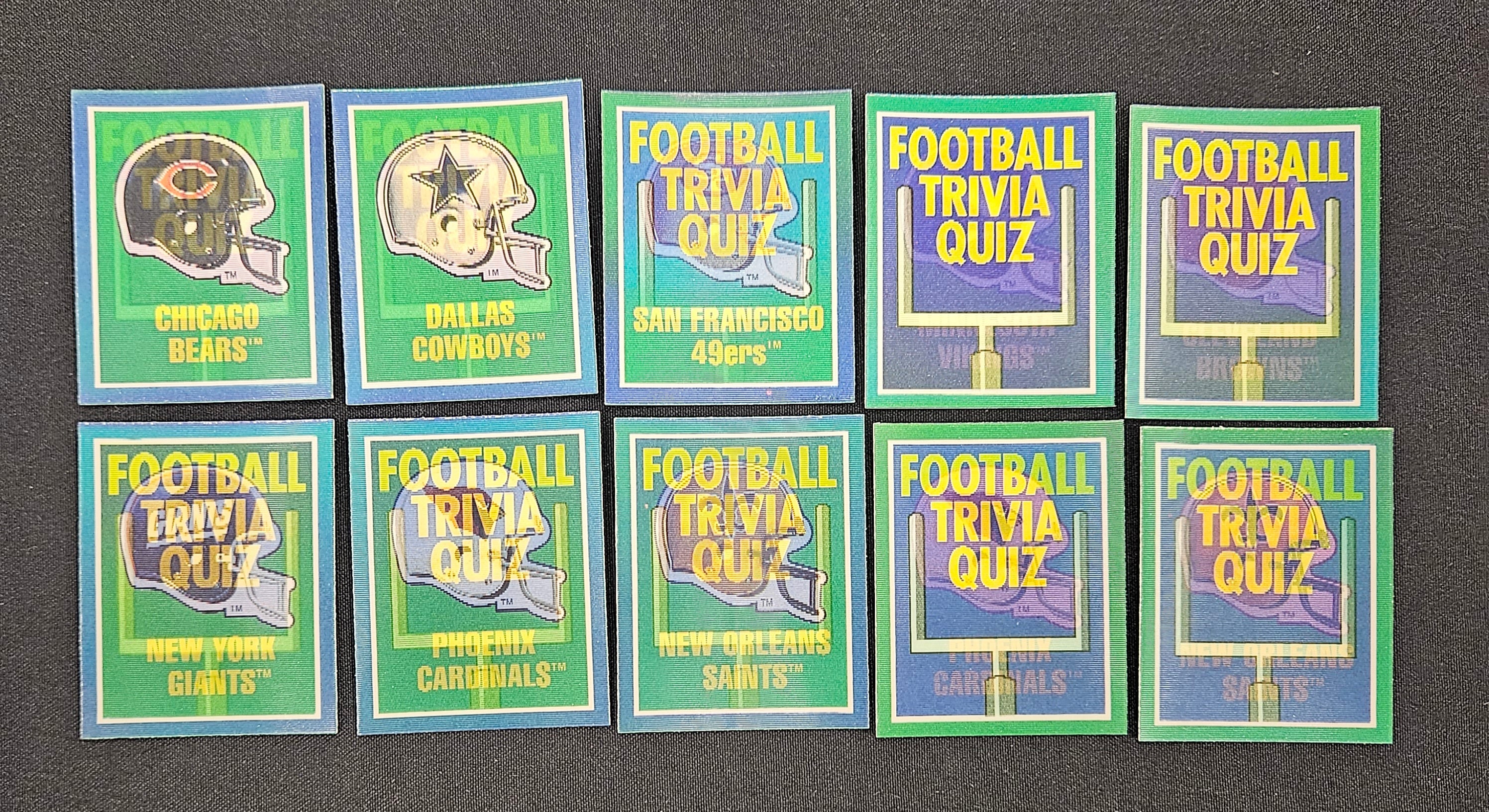 1989 Score Football Supplemental Set #331-#440 With 10 Magic Motion Trivia Cards