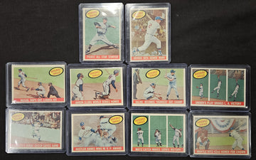 1959 Topps Baseball Thrills Set (10 cards) Mantle/Mays EX