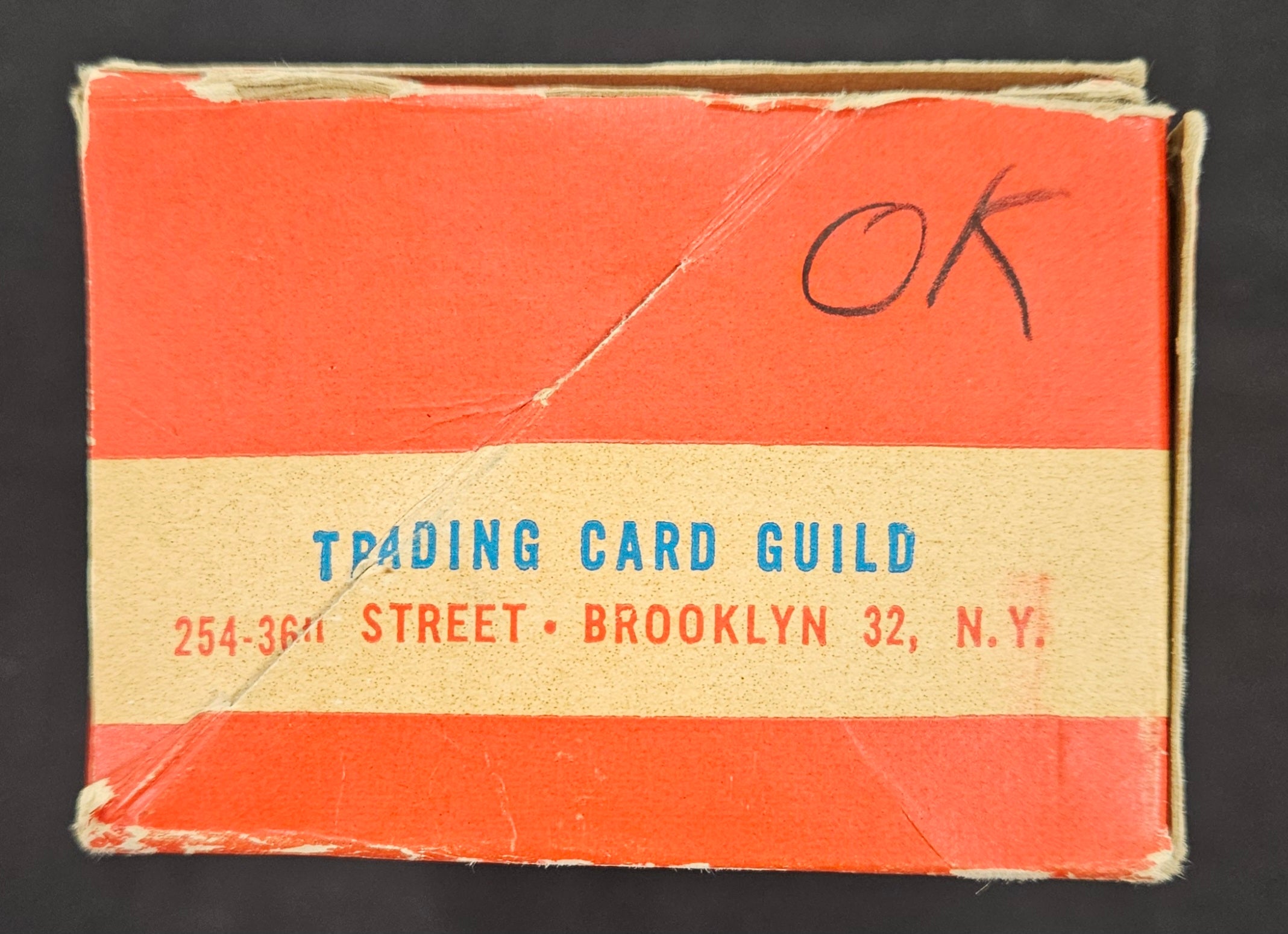 1962 Topps Trading Card Guild Hobby Cards Empty Vending Box