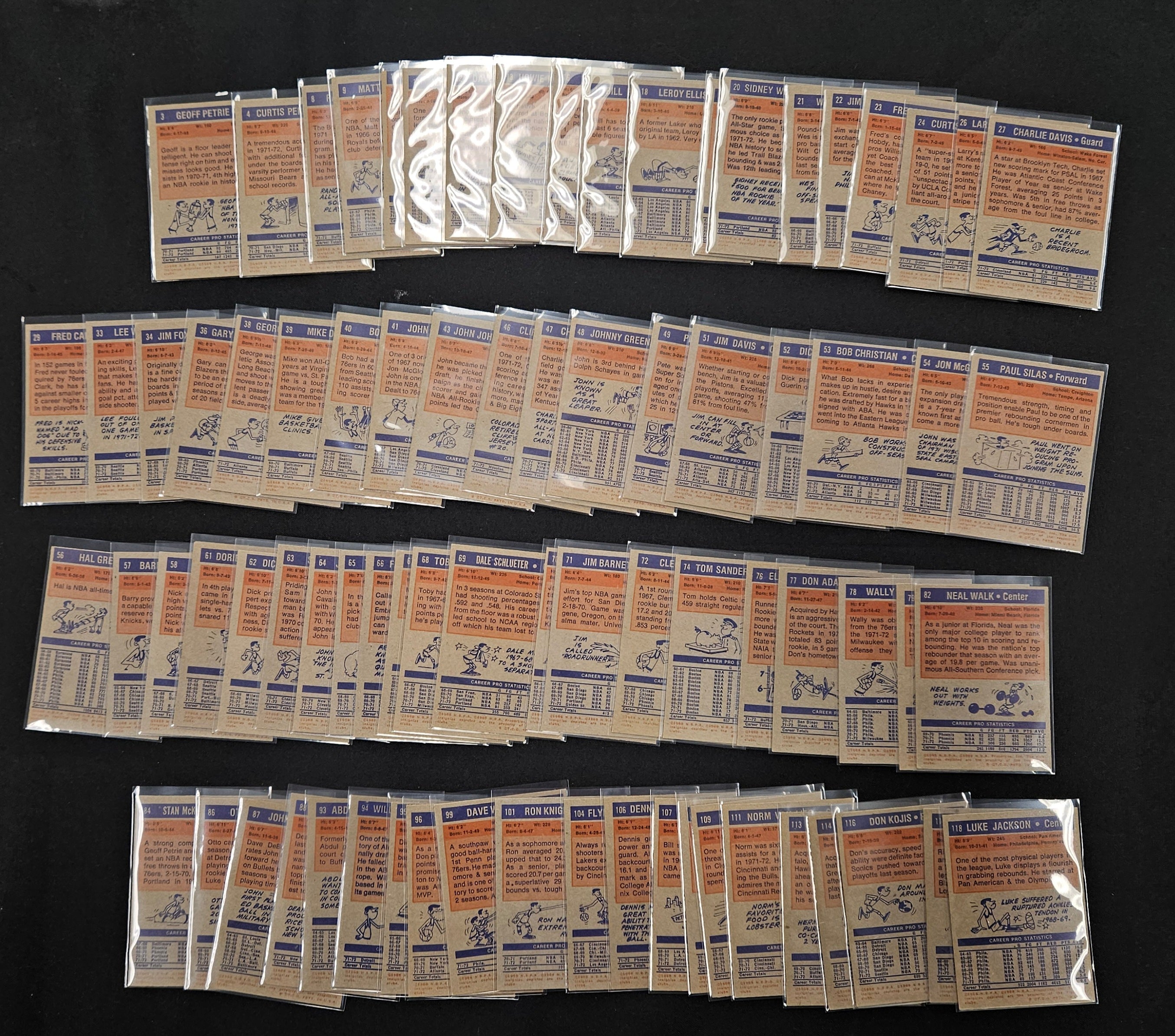 1972-73 Topps Basketball Starter Set 178/264 (W/ 4 Scratch-Cards) VG-EX Overall