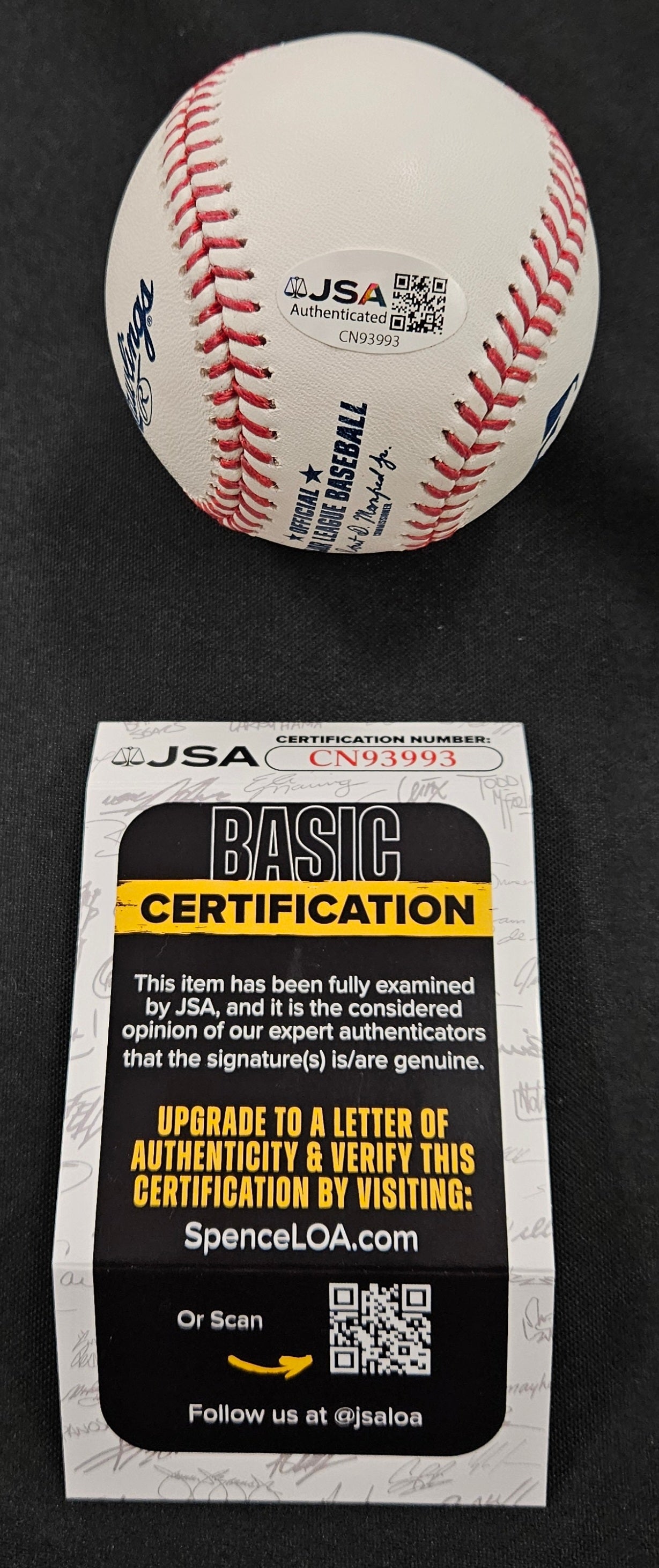 Paul Skenes Signed Autographed Early Auto Rawlings MLB Baseball JSA W/ COA