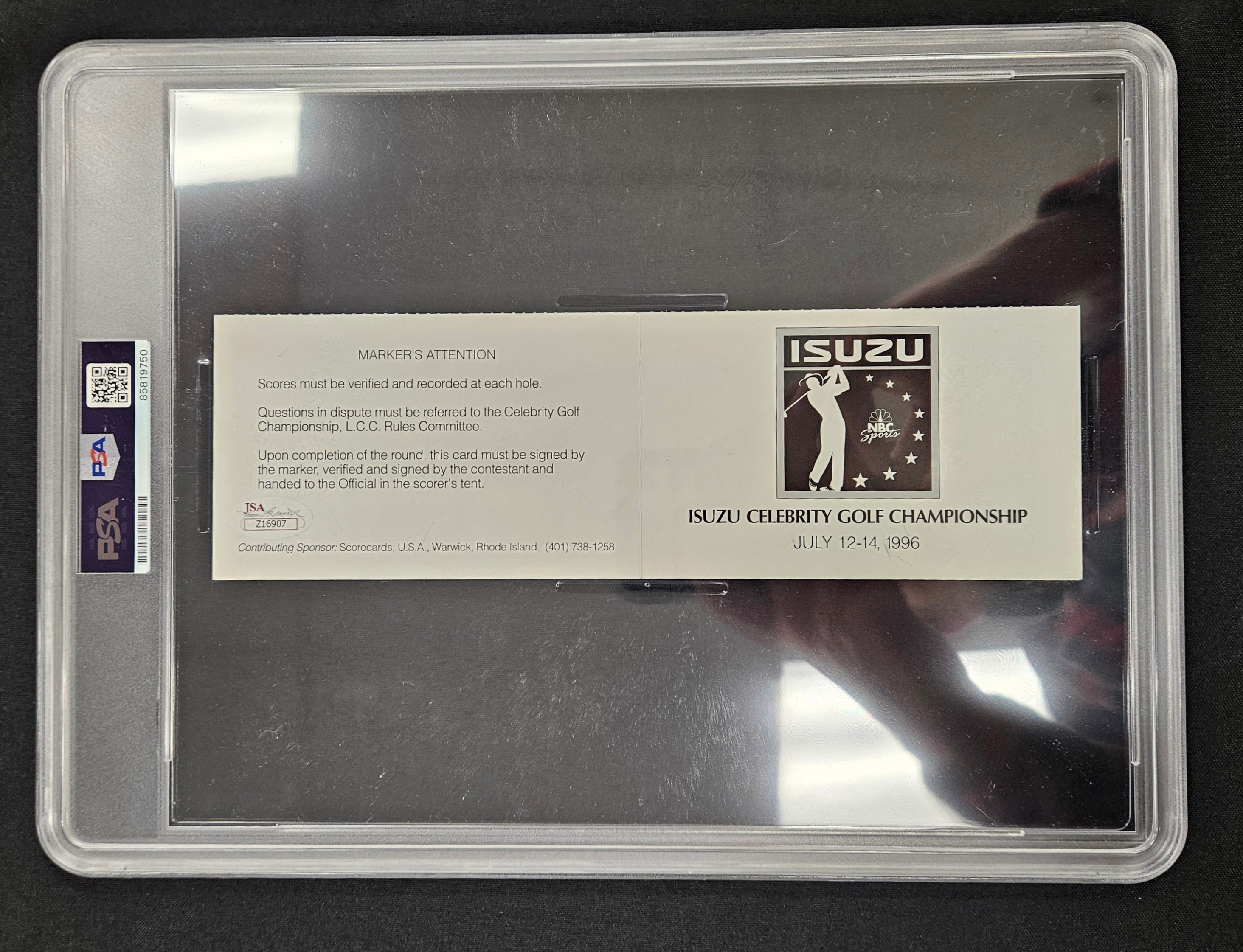 1996 Michael Jordan/Dan Marino Signed Autographed Golf Score Card PSA Authentic