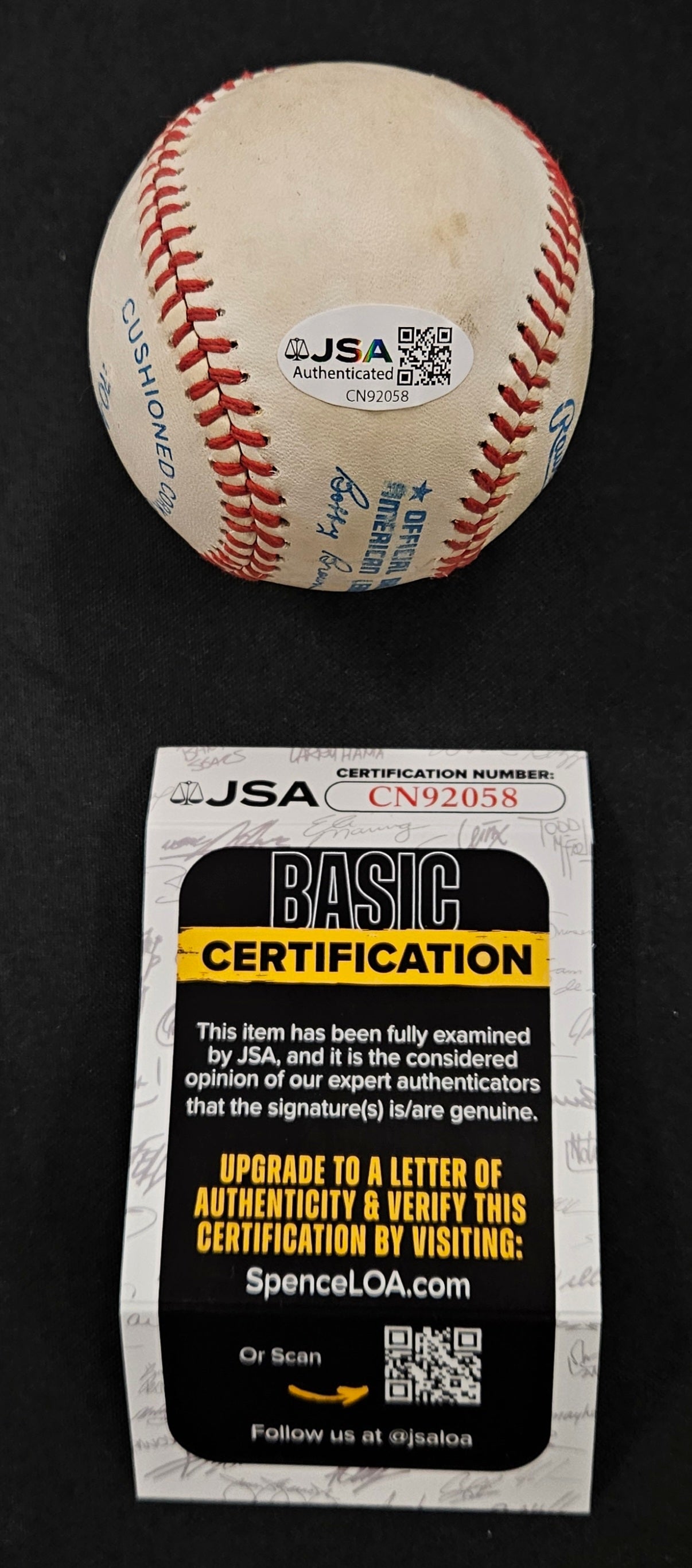 Al Kaline Signed Autographed Rawlings OAL Baseball JSA Authentic