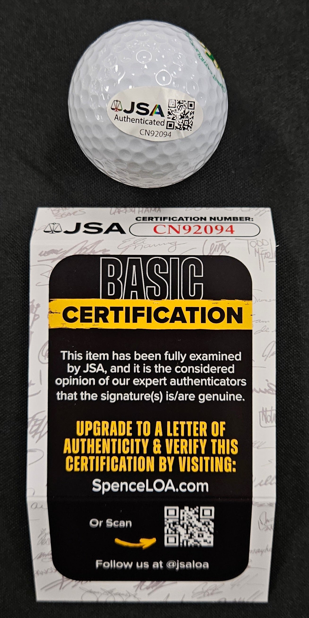 Sergei Fedorov Signed Golf Ball JSA Authentic