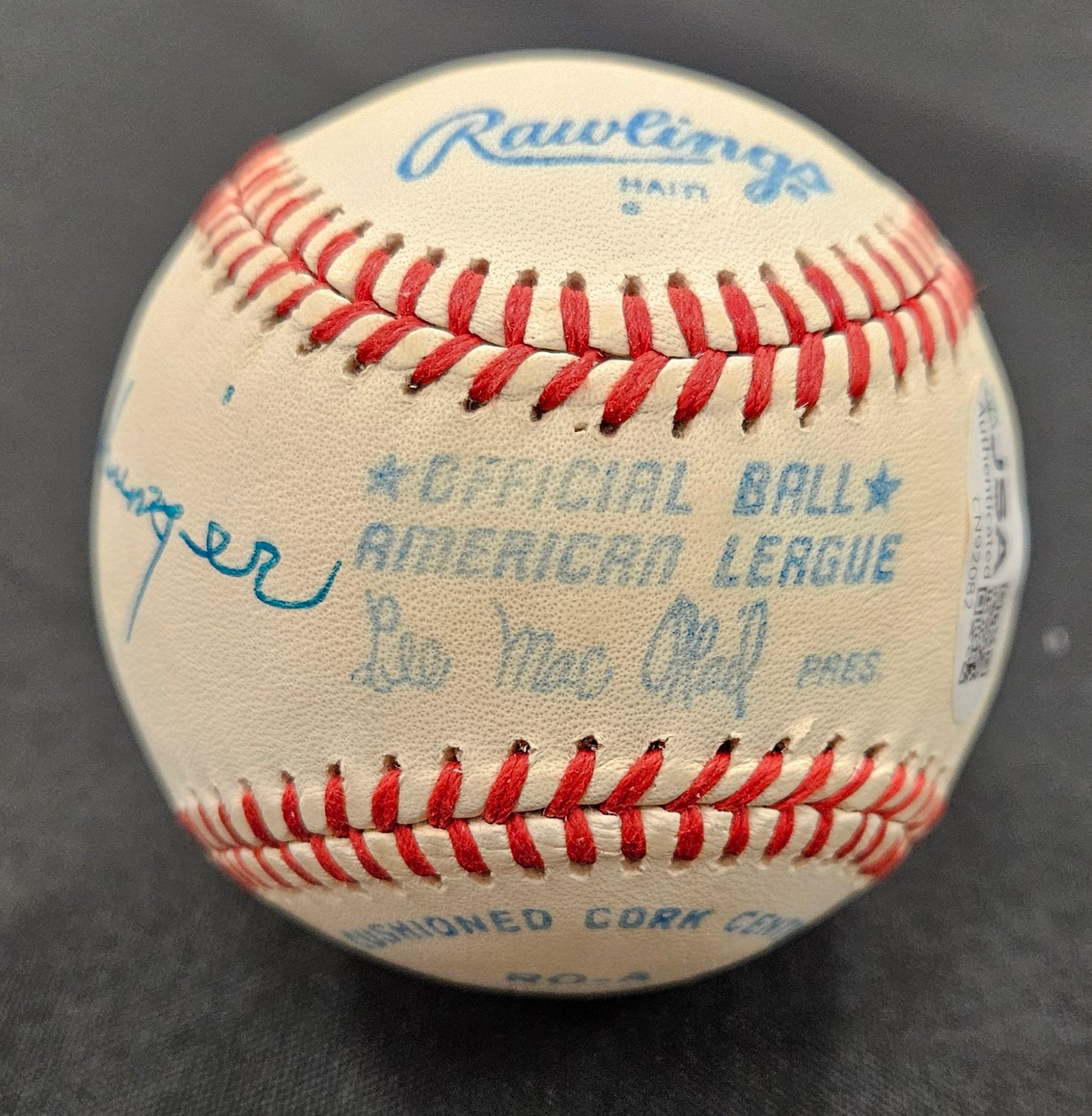 Charlie Gehringer Signed Autographed Rawlings OAL Baseball JSA Authentic