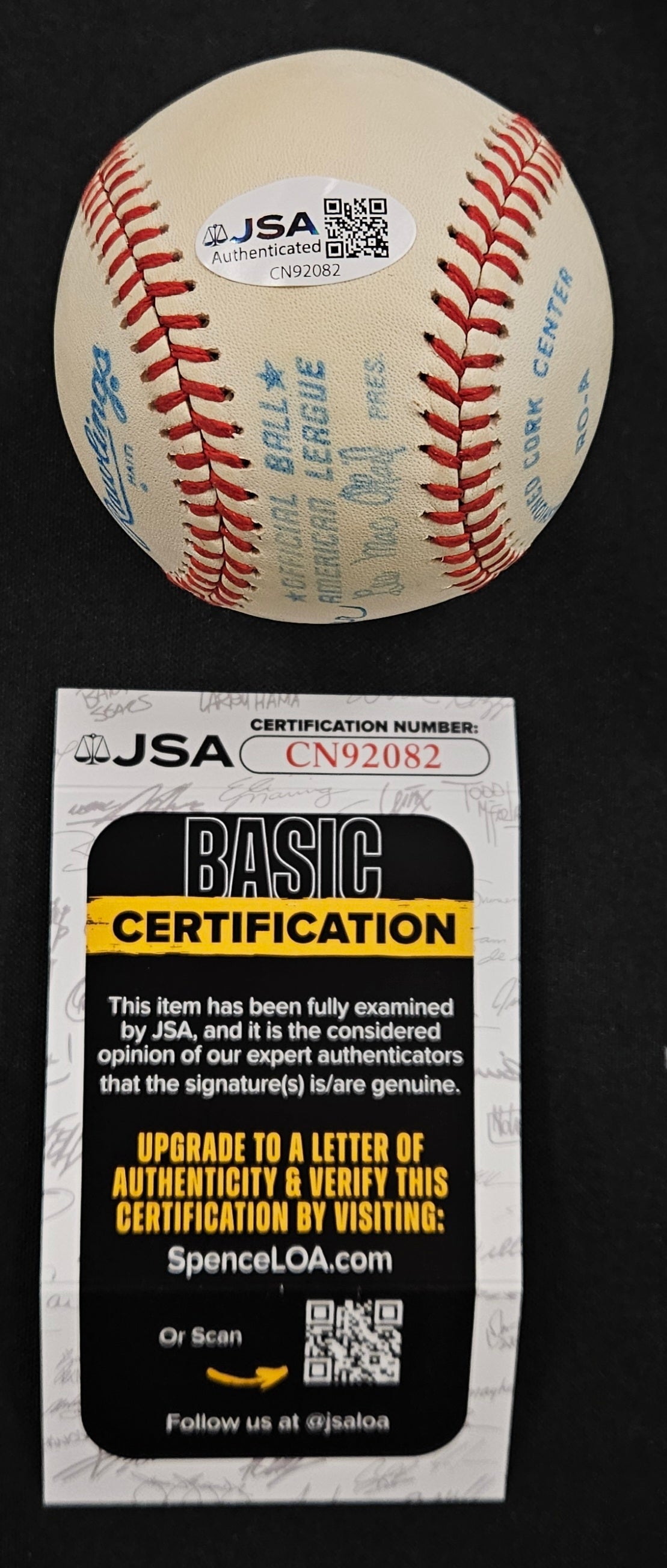 Charlie Gehringer Signed Autographed Rawlings OAL Baseball JSA Authentic