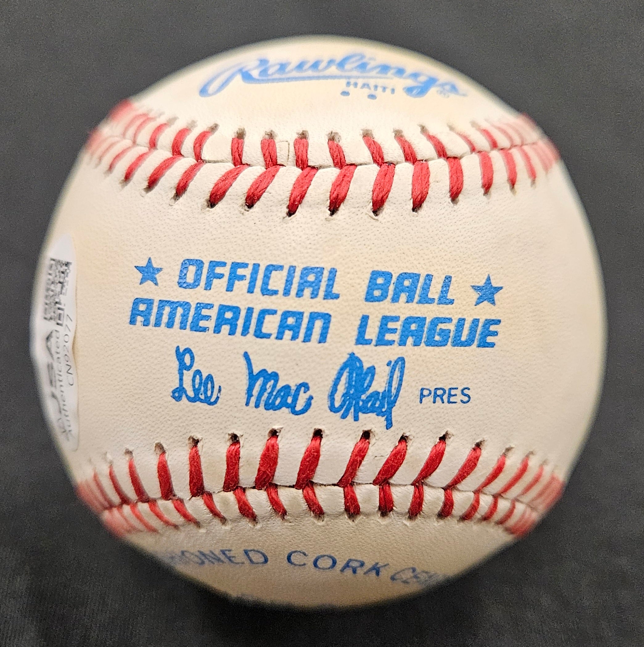 Kirk Gibson Signed Autographed Rawlings OAL Baseball JSA Authentic