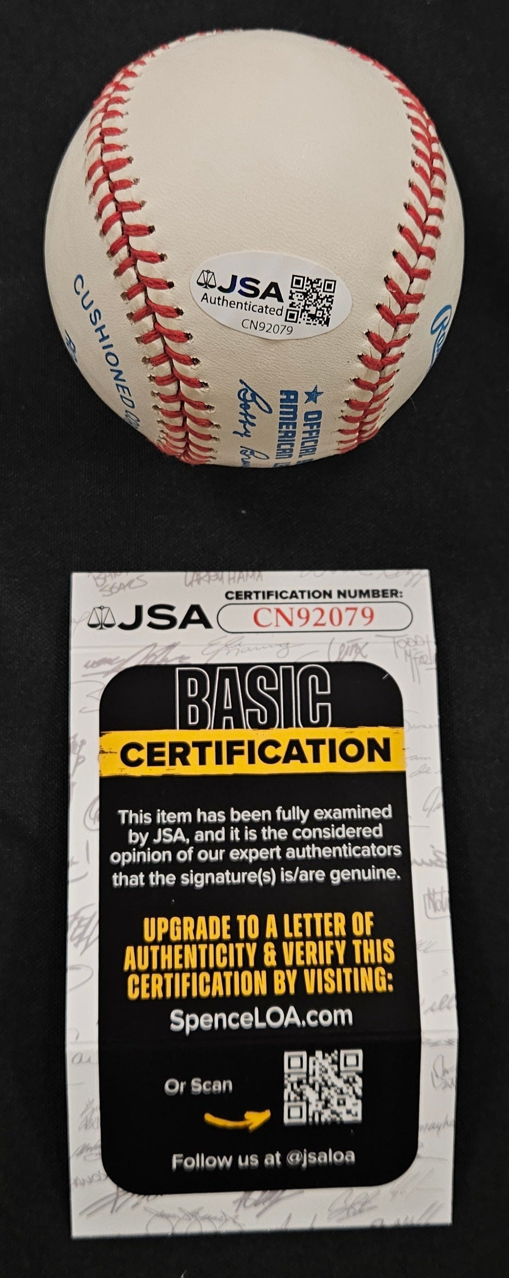 Al Kaline Signed Autographed Rawlings OAL Baseball JSA Authentic *079