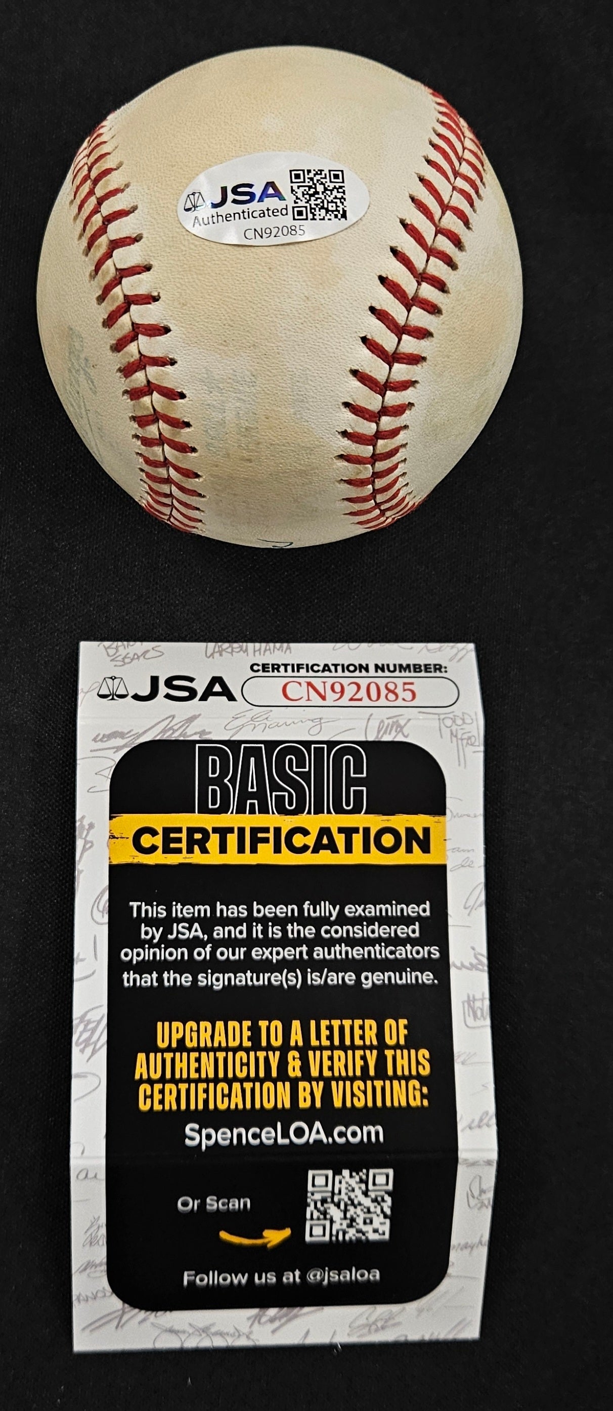 Charlie Gehringer Signed Autographed Rawlings Baseball JSA Authentic