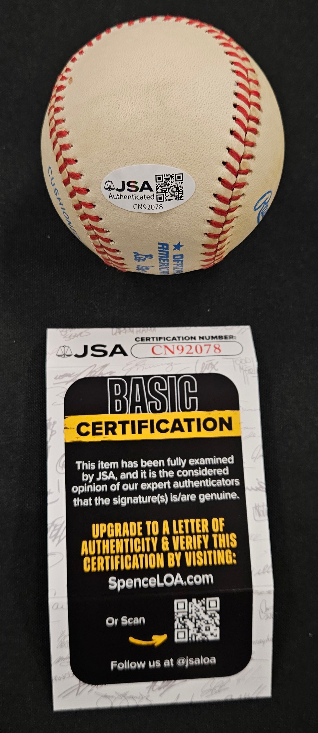 Ernie Harwell Signed Autographed Rawlings OAL Baseball JSA Authentic