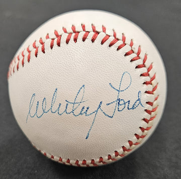 Whitey Ford Signed Autographed Rawlings OAL Baseball JSA Authentic