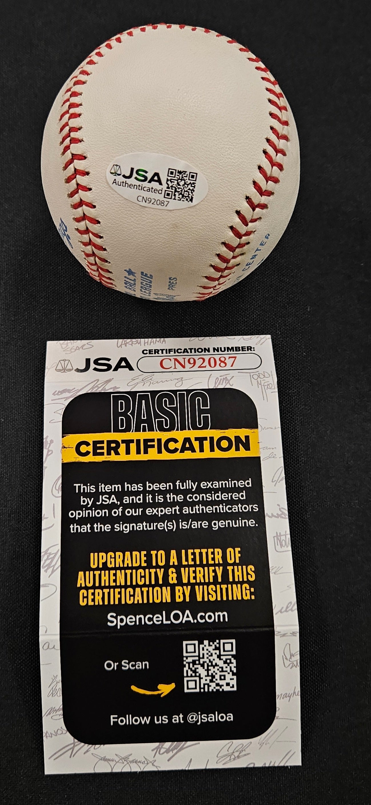 Whitey Ford Signed Autographed Rawlings OAL Baseball JSA Authentic