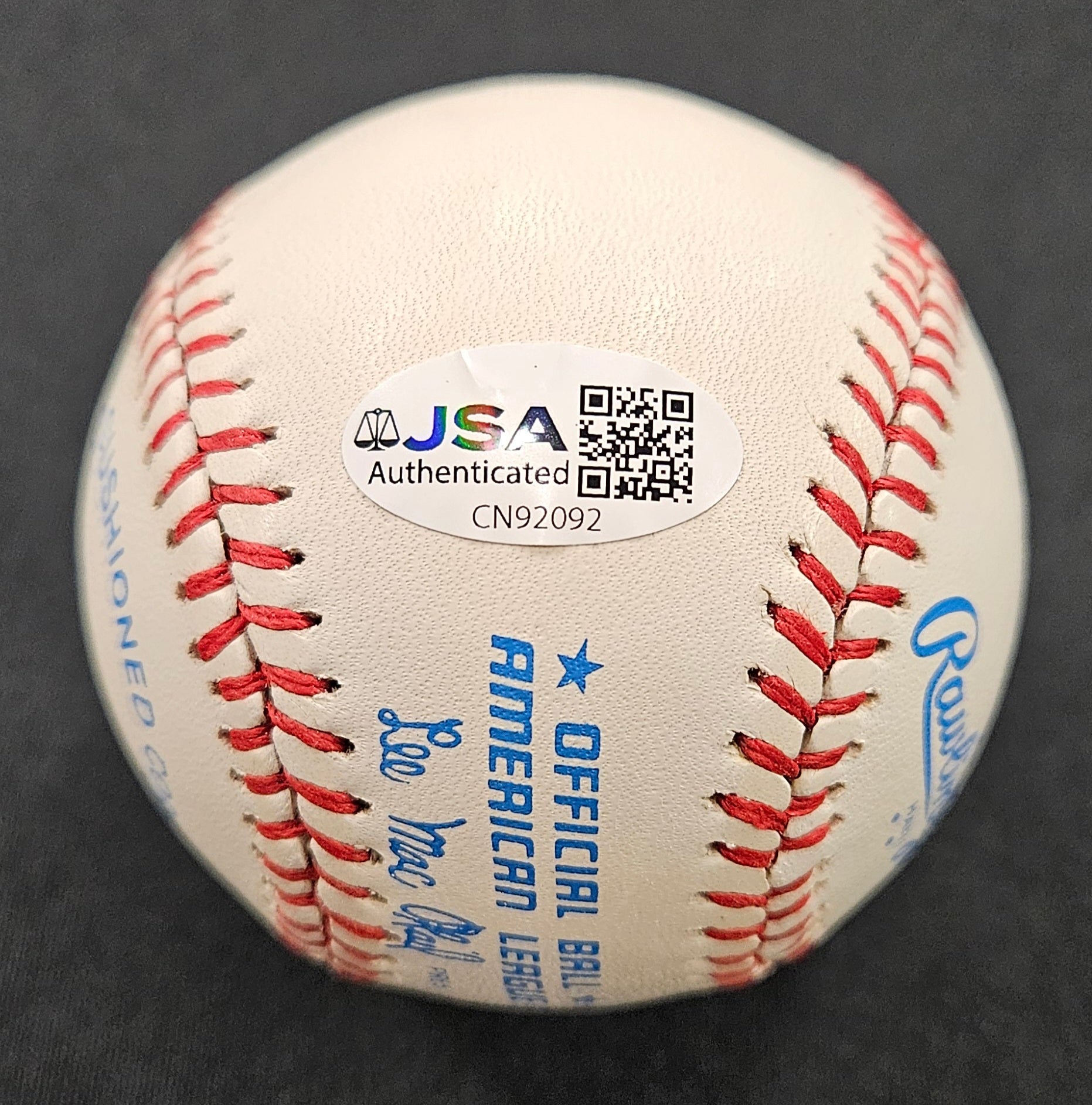 Hal Newhouser Signed Autographed Rawlings OAL Baseball JSA Authentic