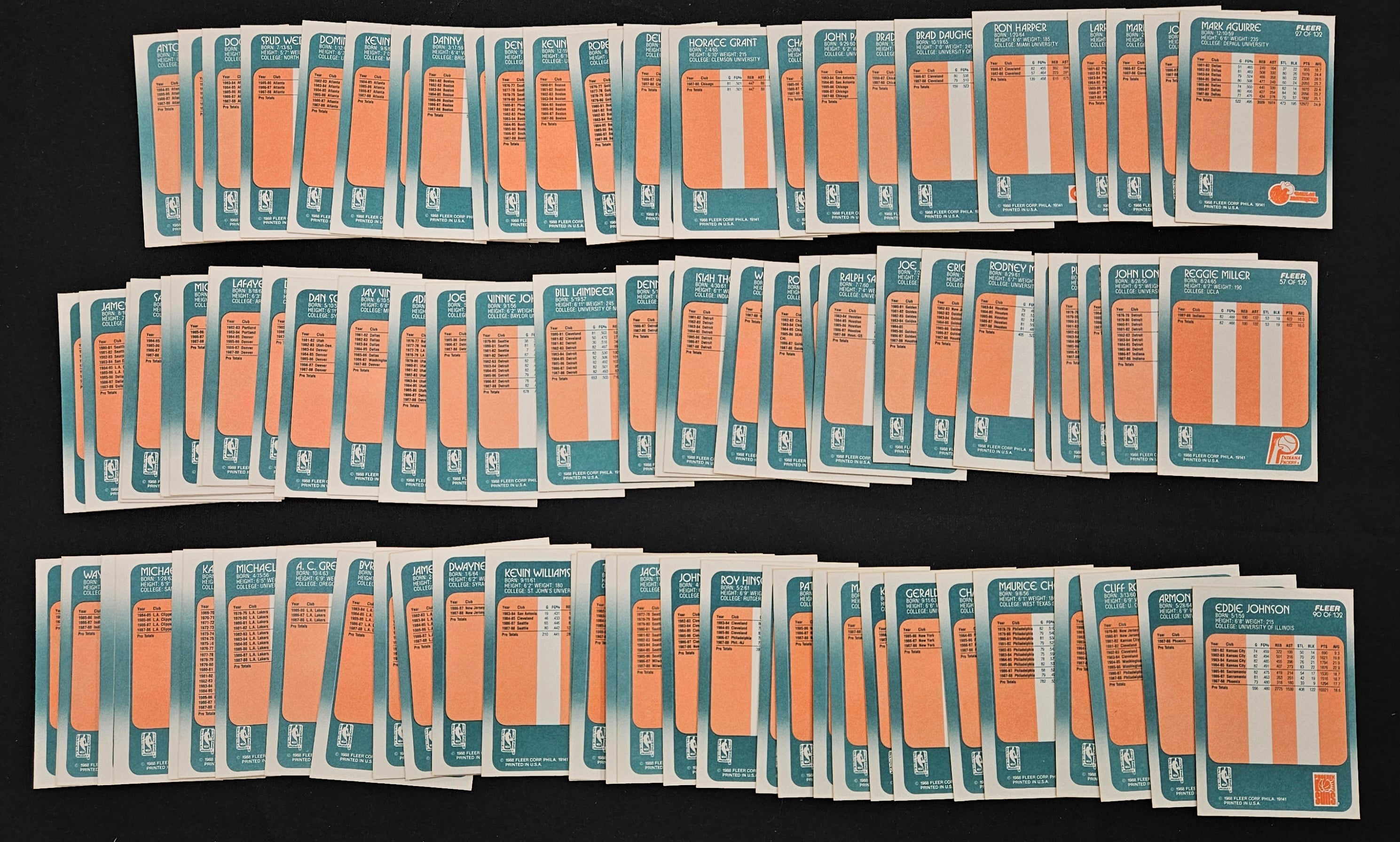 1988-89 Fleer Basketball Near Complete Set (131/132) W/ Stickers NM-MT