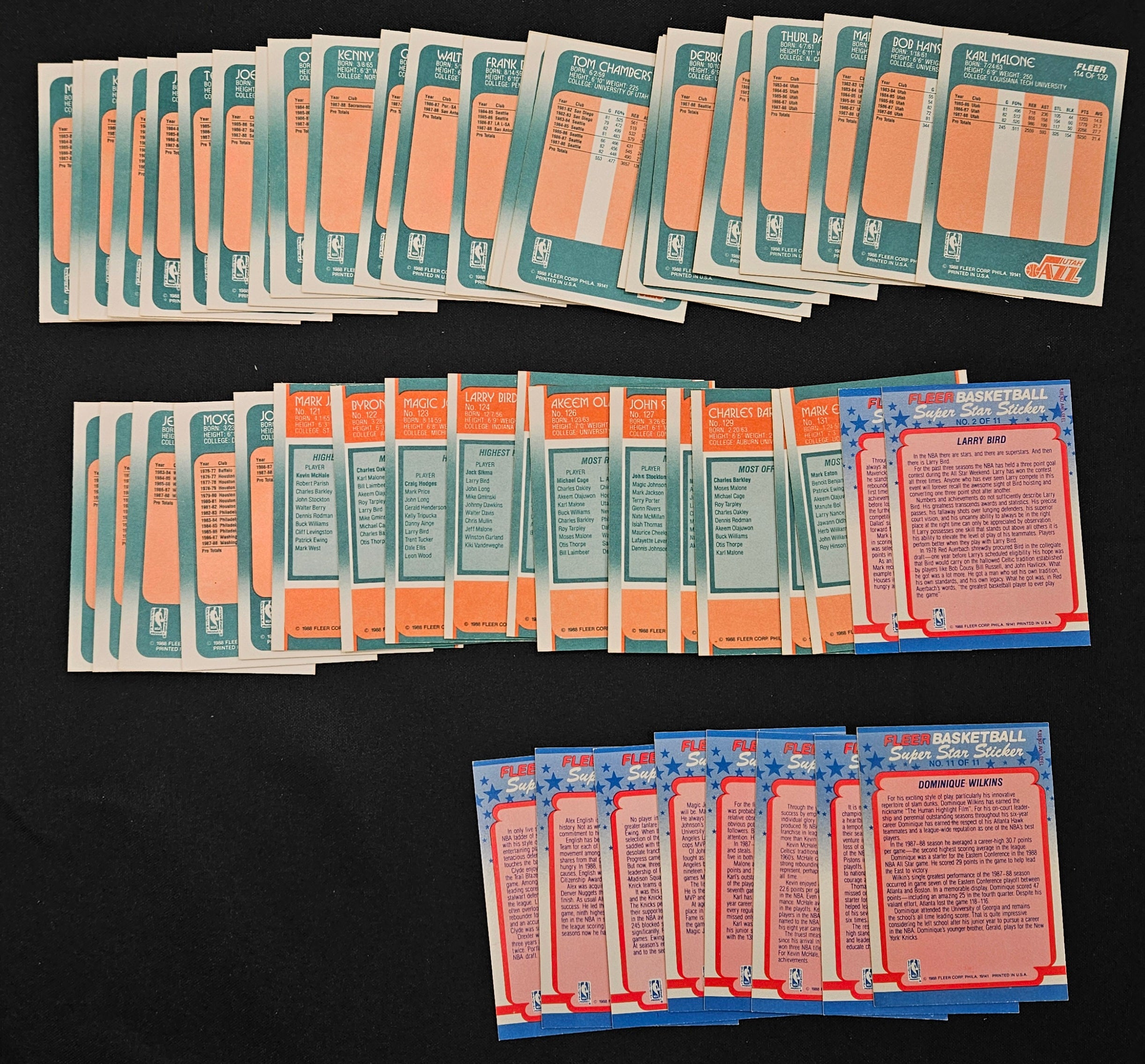 1988-89 Fleer Basketball Near Complete Set (131/132) W/ Stickers NM-MT