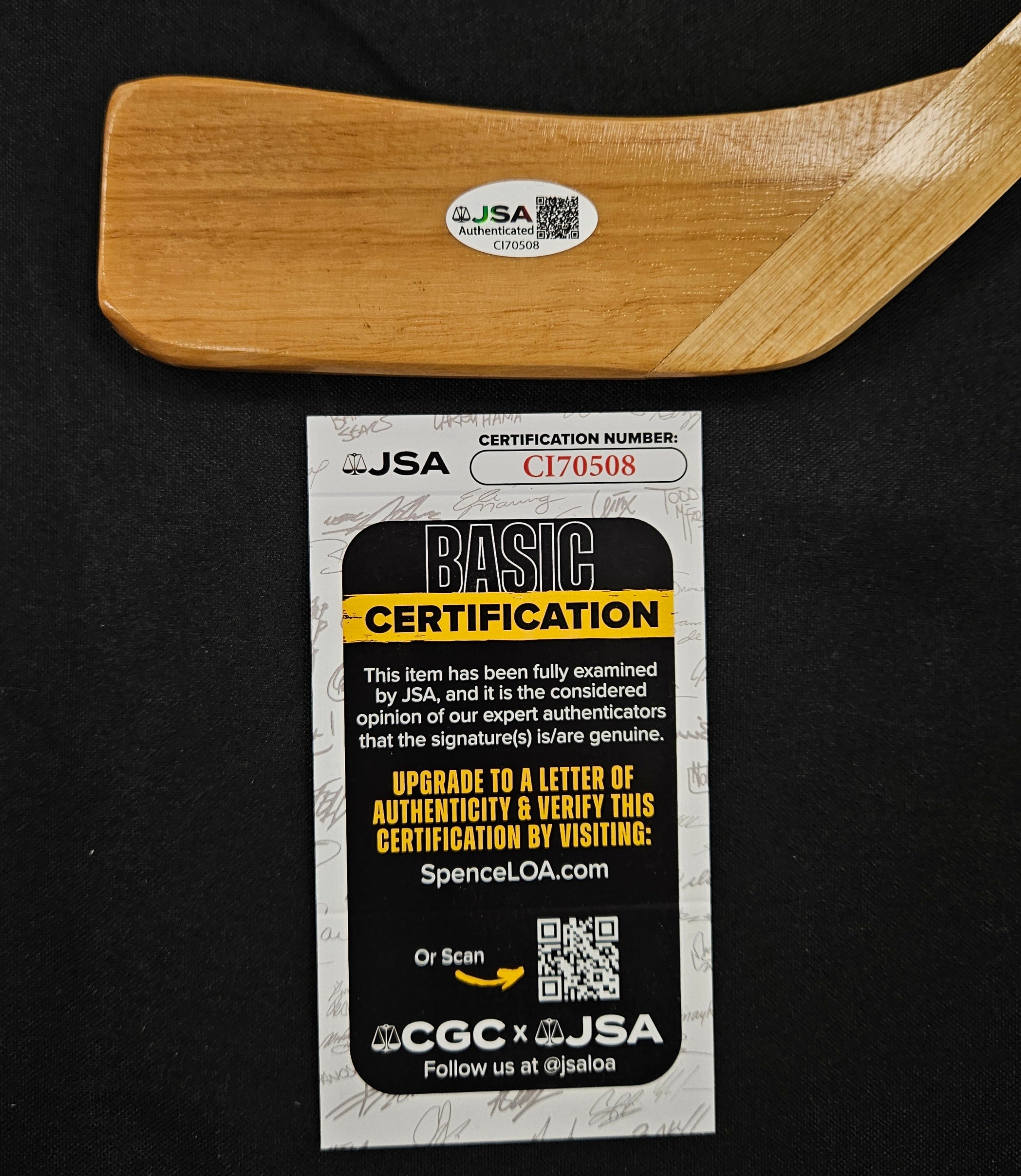 Ed Shack/Tiger Williams Signed Autographed Mini Stick JSA Authentic