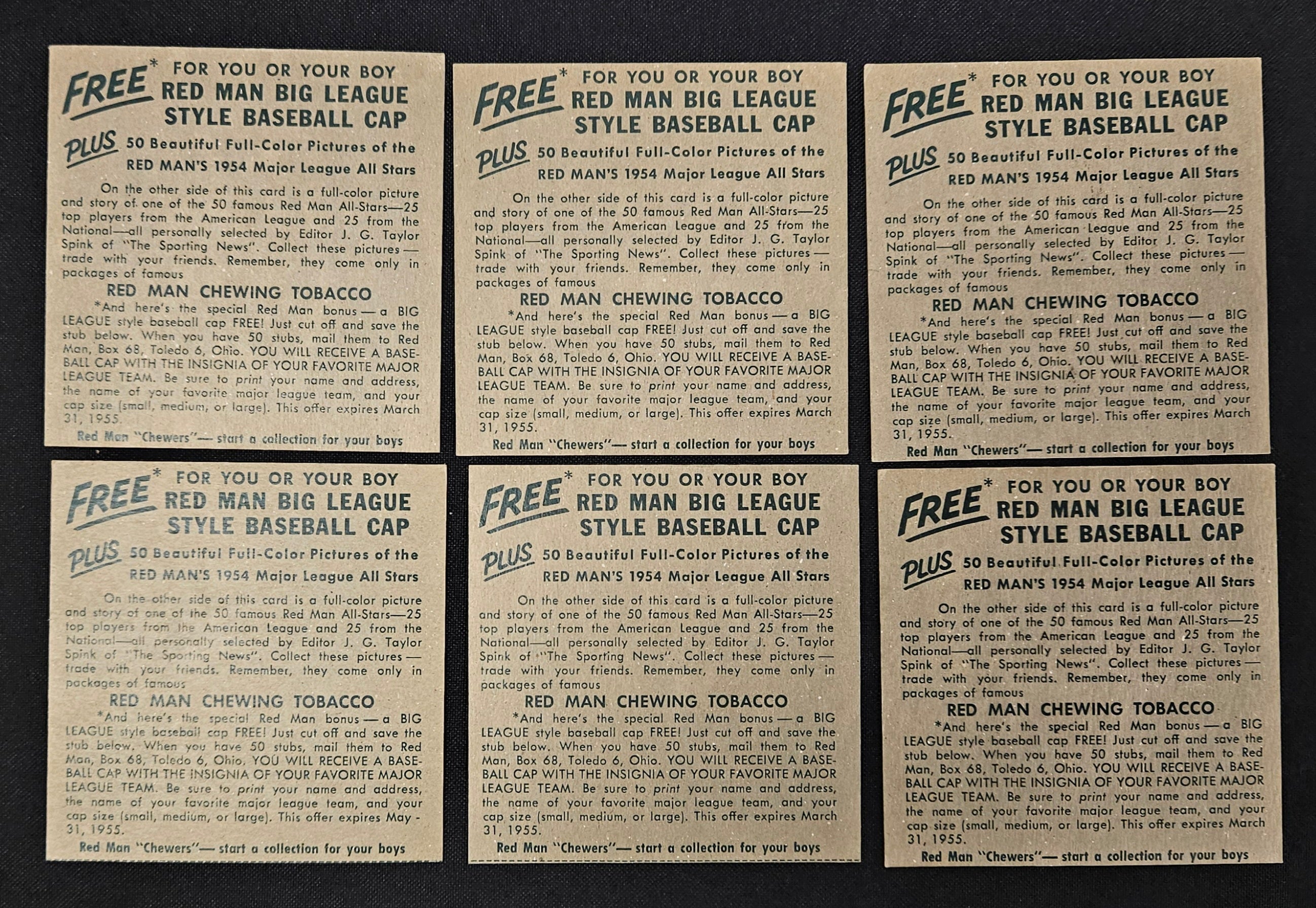 1954 Red Man Lot Of 26 No Tabs Low Grade