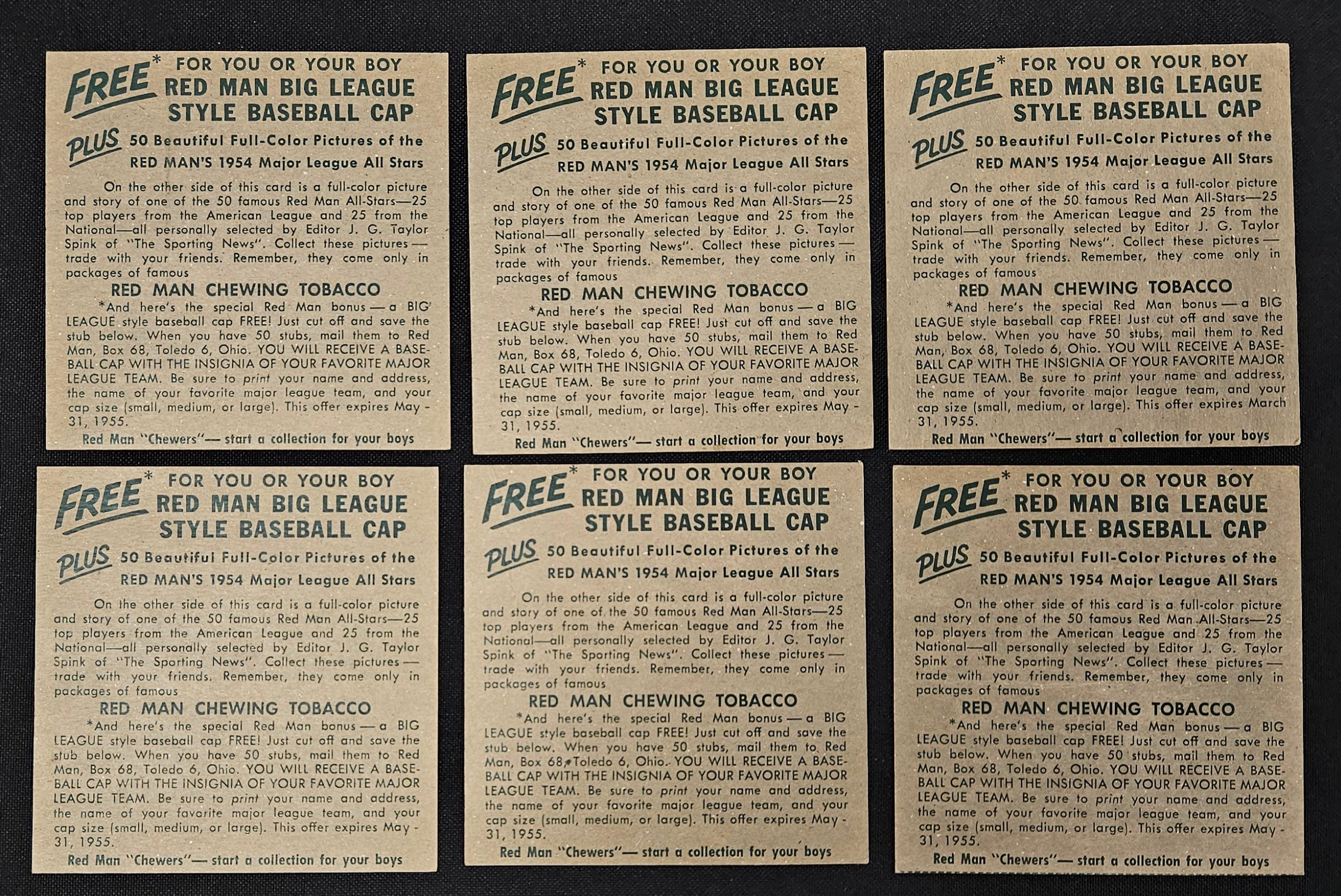 1954 Red Man Lot Of 26 No Tabs Low Grade