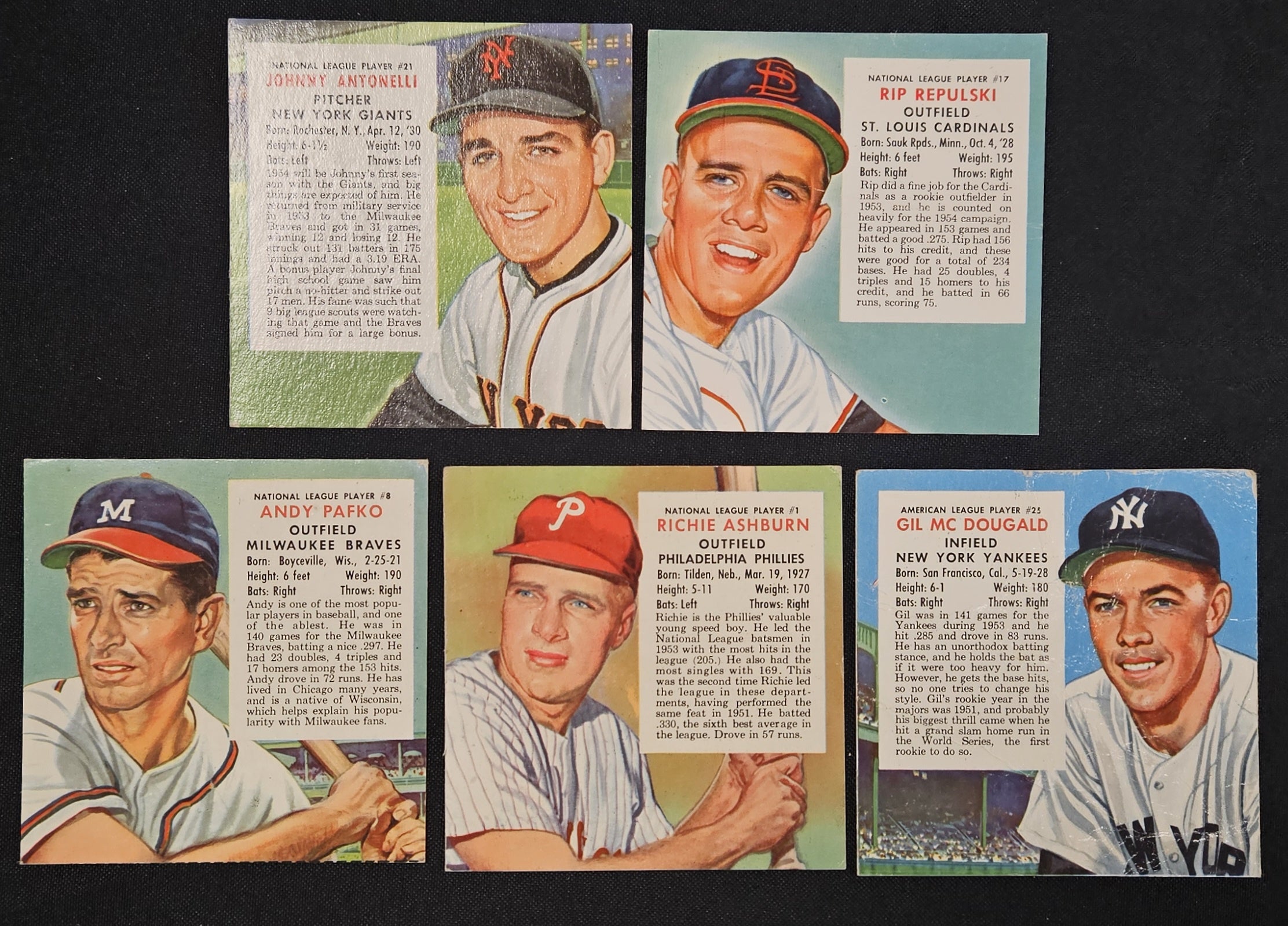 1954 Red Man Lot Of 14 Different No Tabs Low Grade
