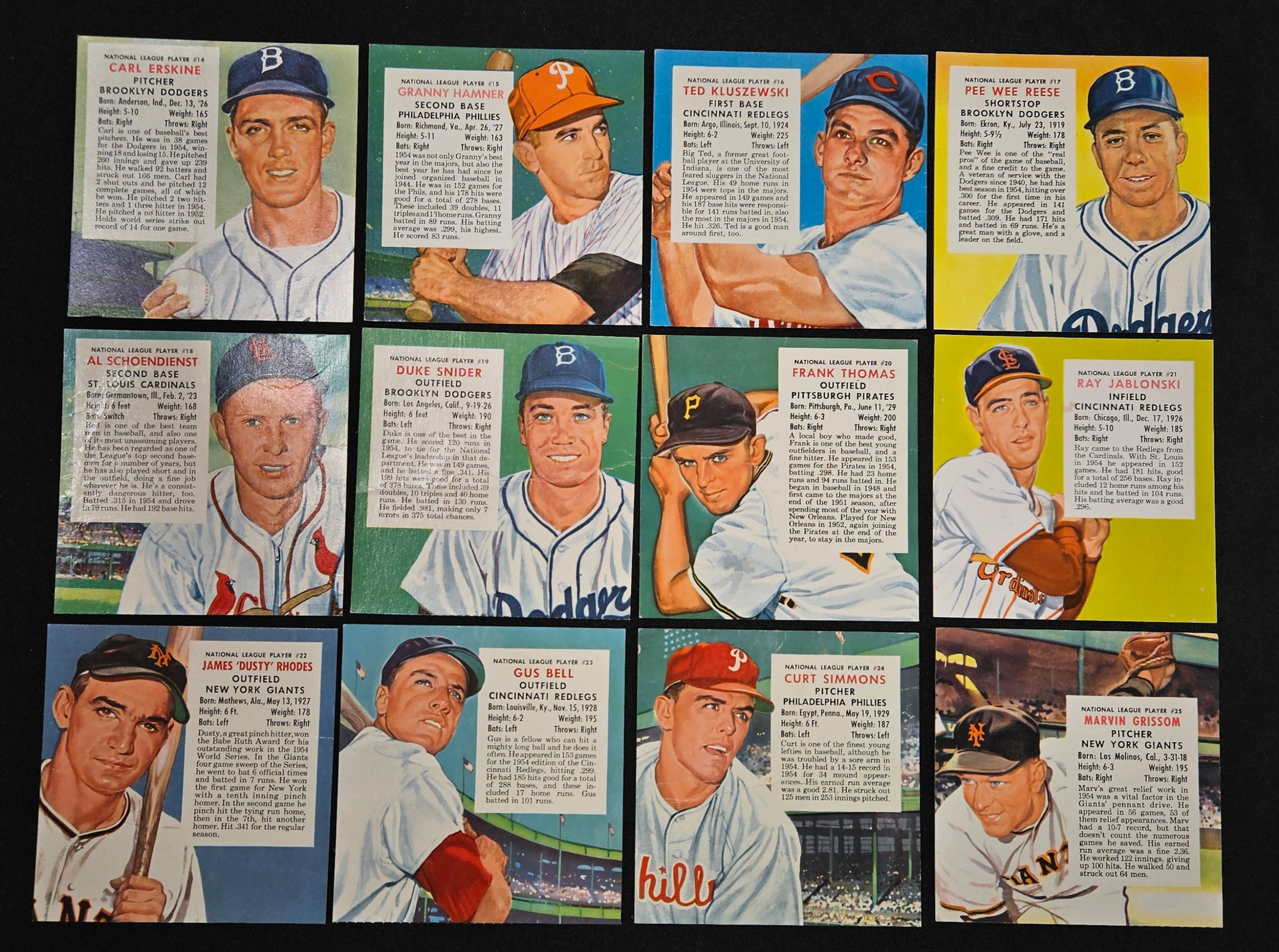 1955 Red Man Near Complete Set 42/50 No Tabs Low Grade