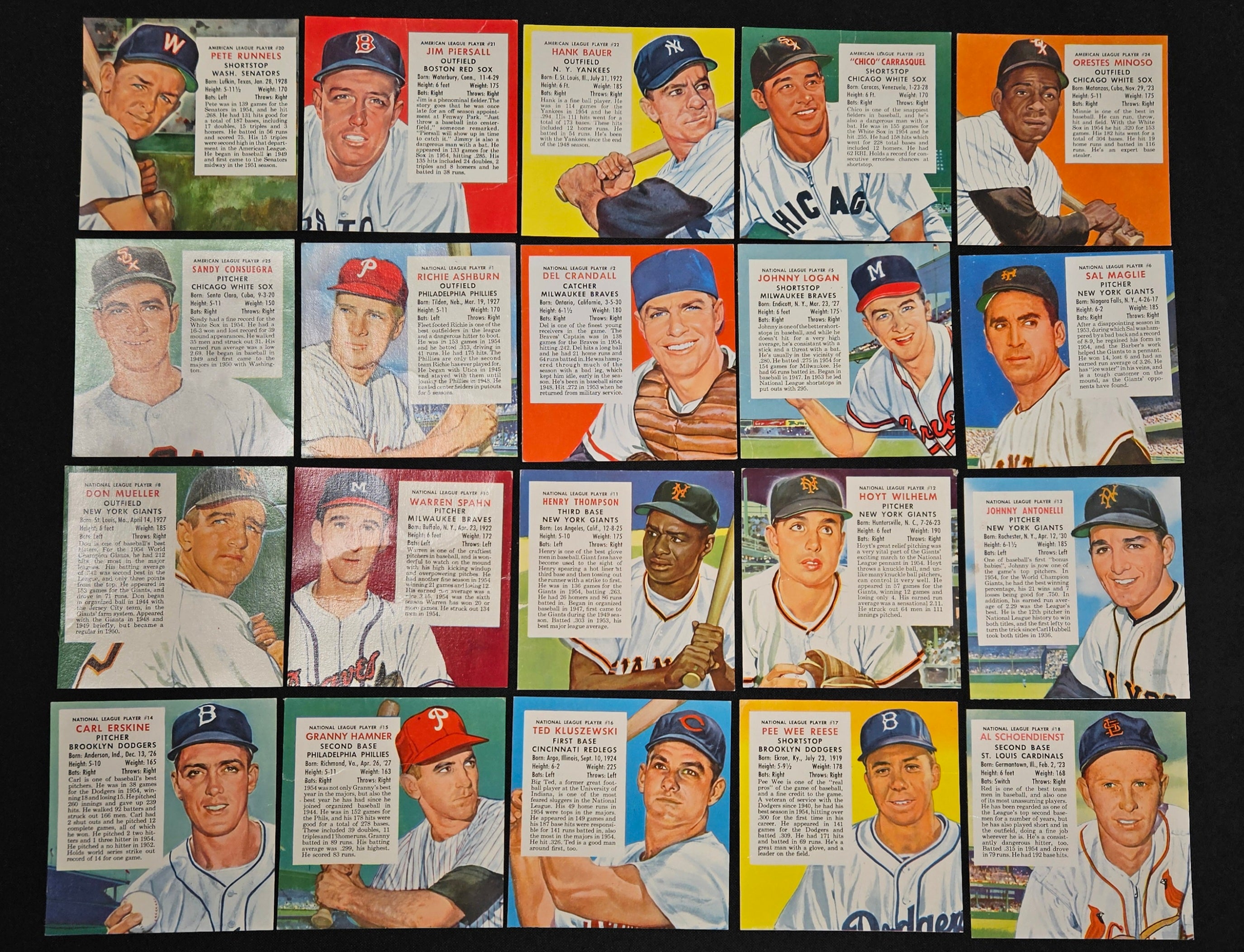 1955 Red Man Near Complete Set 47/50 No Tabs Low Grade