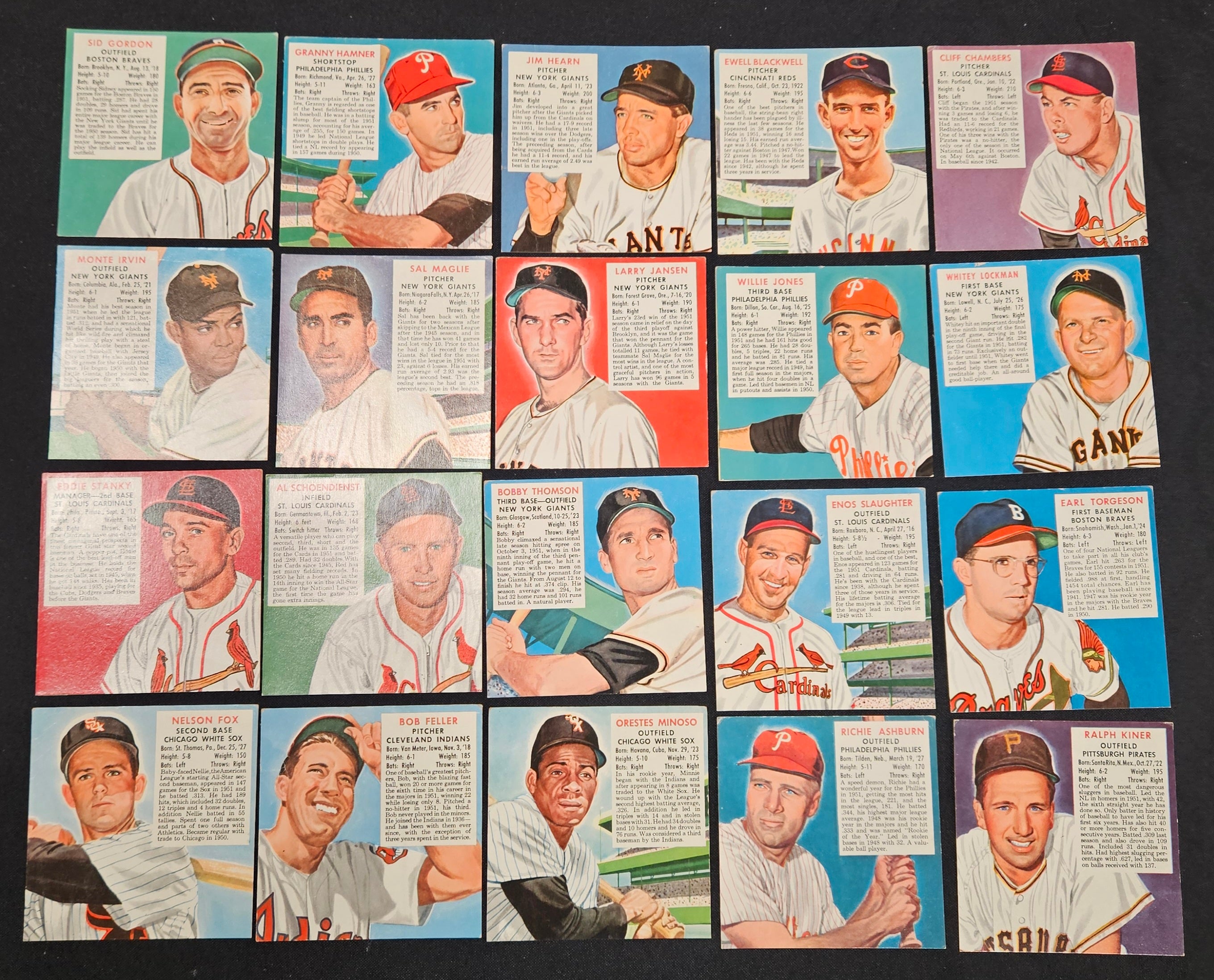 1952 Red Man Near Complete Set 45/52 No Tabs Low Grade