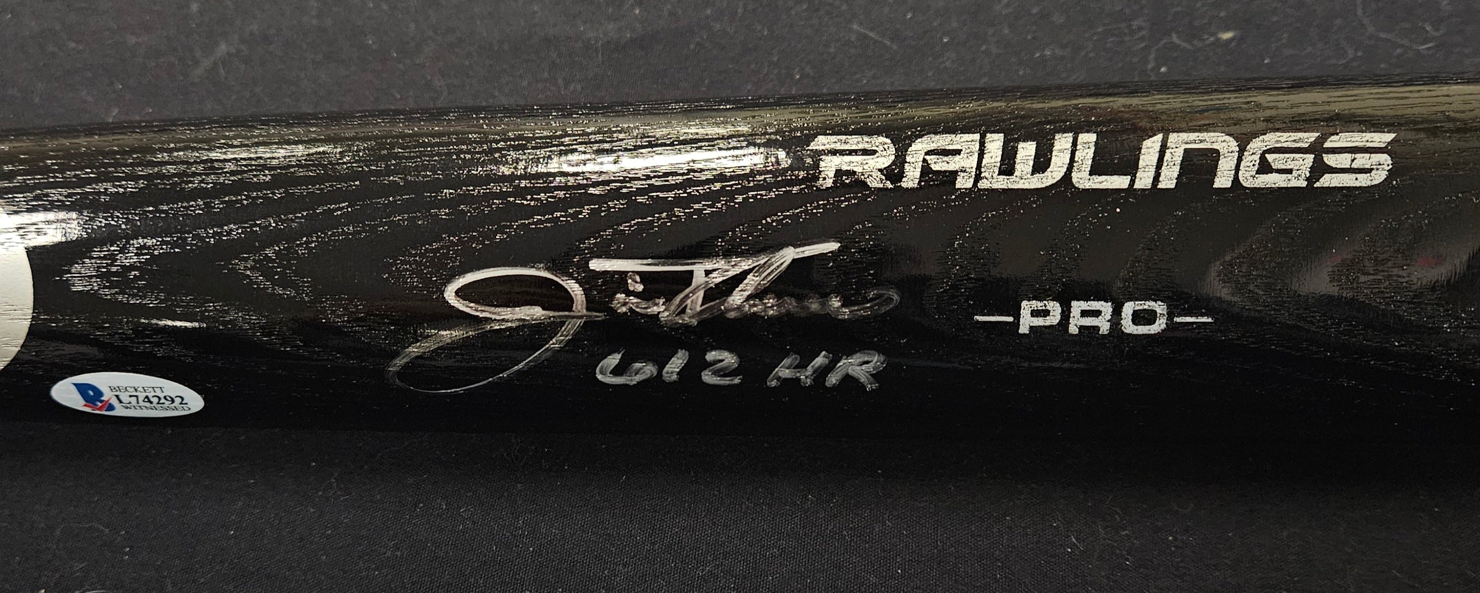 Jim Thome Signed Inscribed Autographed Rawlings Pro Baseball Bat Beckett Cert.
