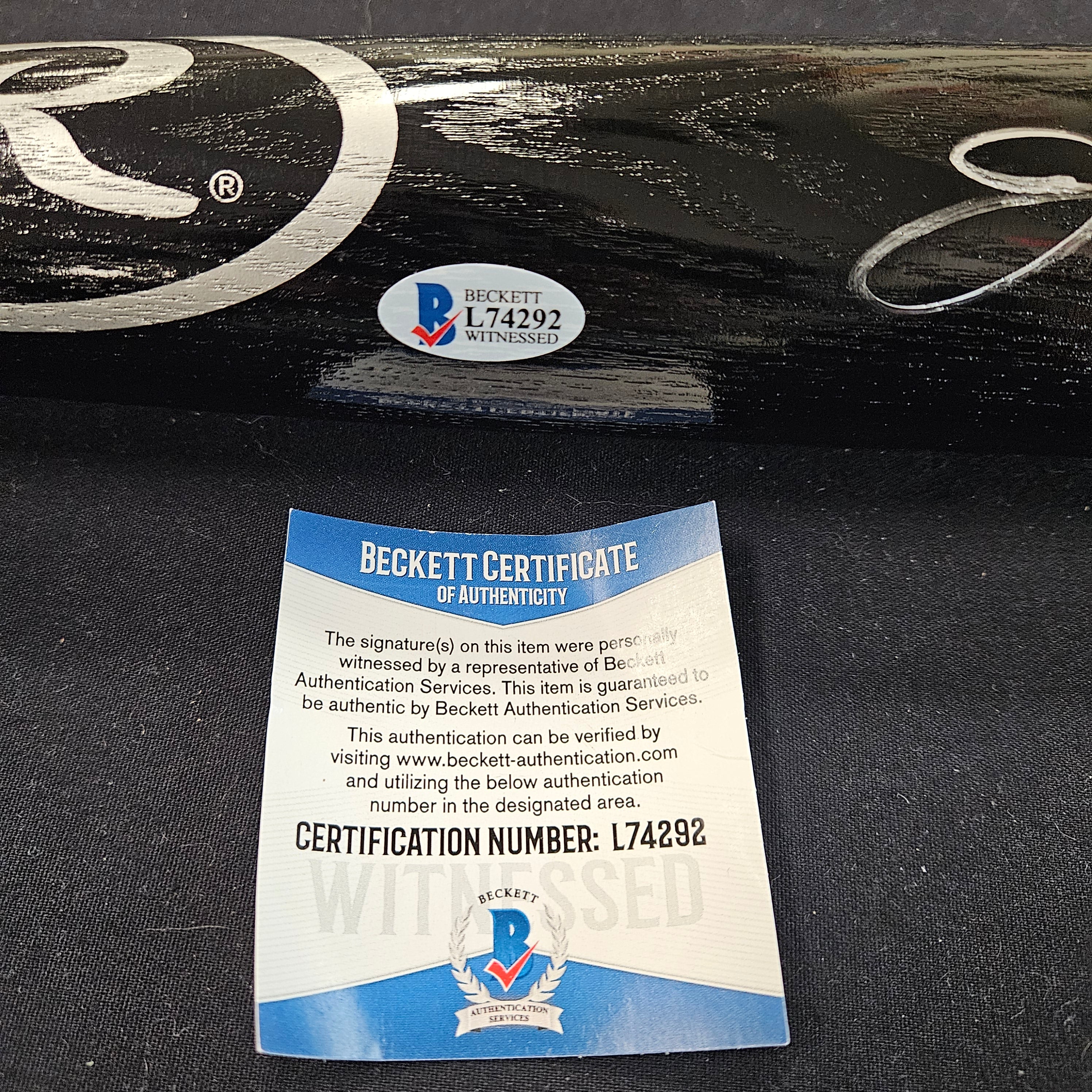 Jim Thome Signed Inscribed Autographed Rawlings Pro Baseball Bat Beckett Cert.