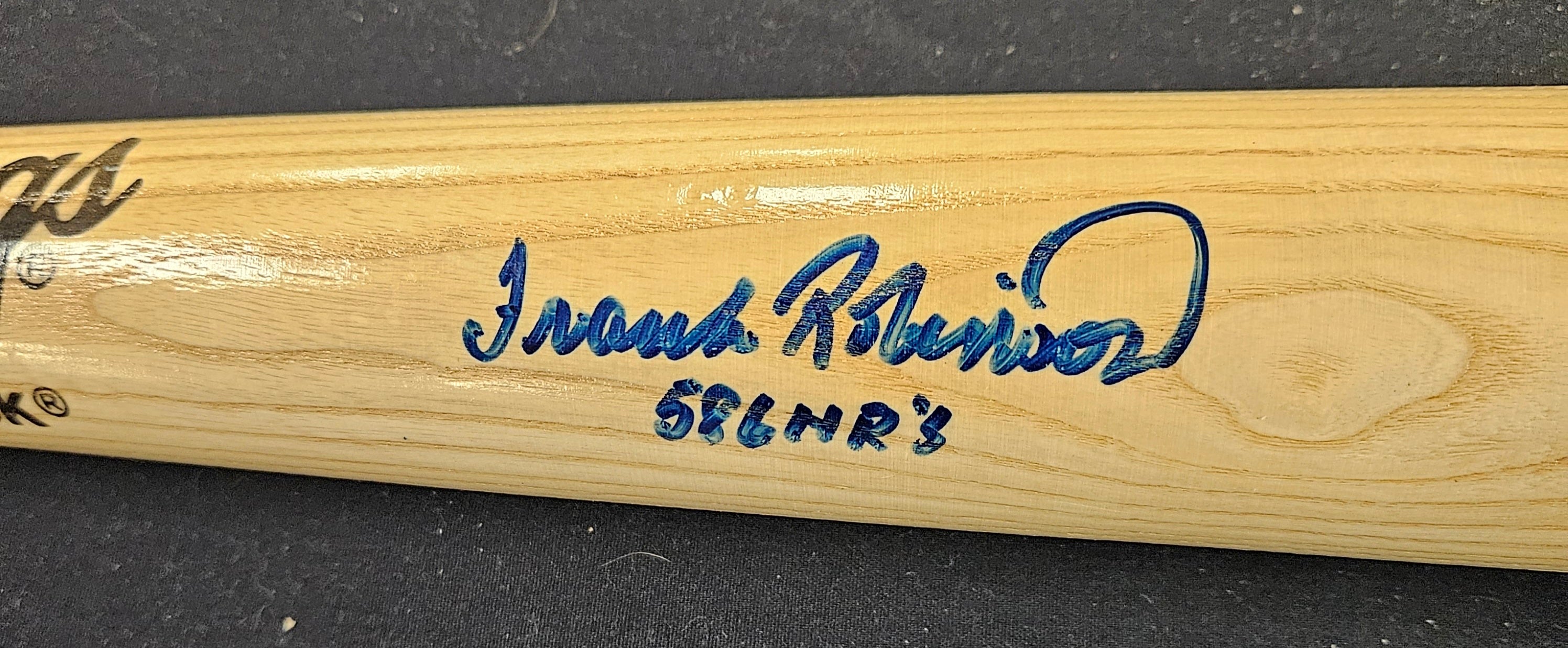Frank Robinson Signed Inscribed Autographed H.O.F. Rawlings Baseball Bat JSA