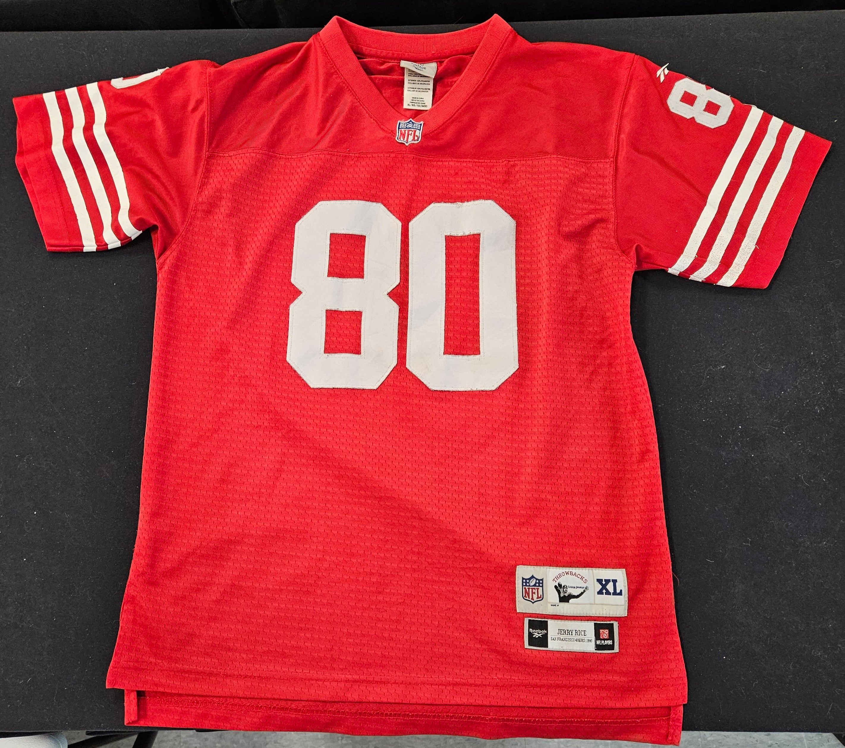 Jerry Rice Signed Autographed Reebok San Francisco 49ers Throwbacks Jersey JSA