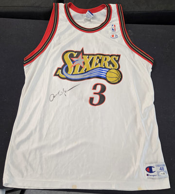 Allen Iverson Signed Autographed Champion Philadelphia 76ers Jersey JSA