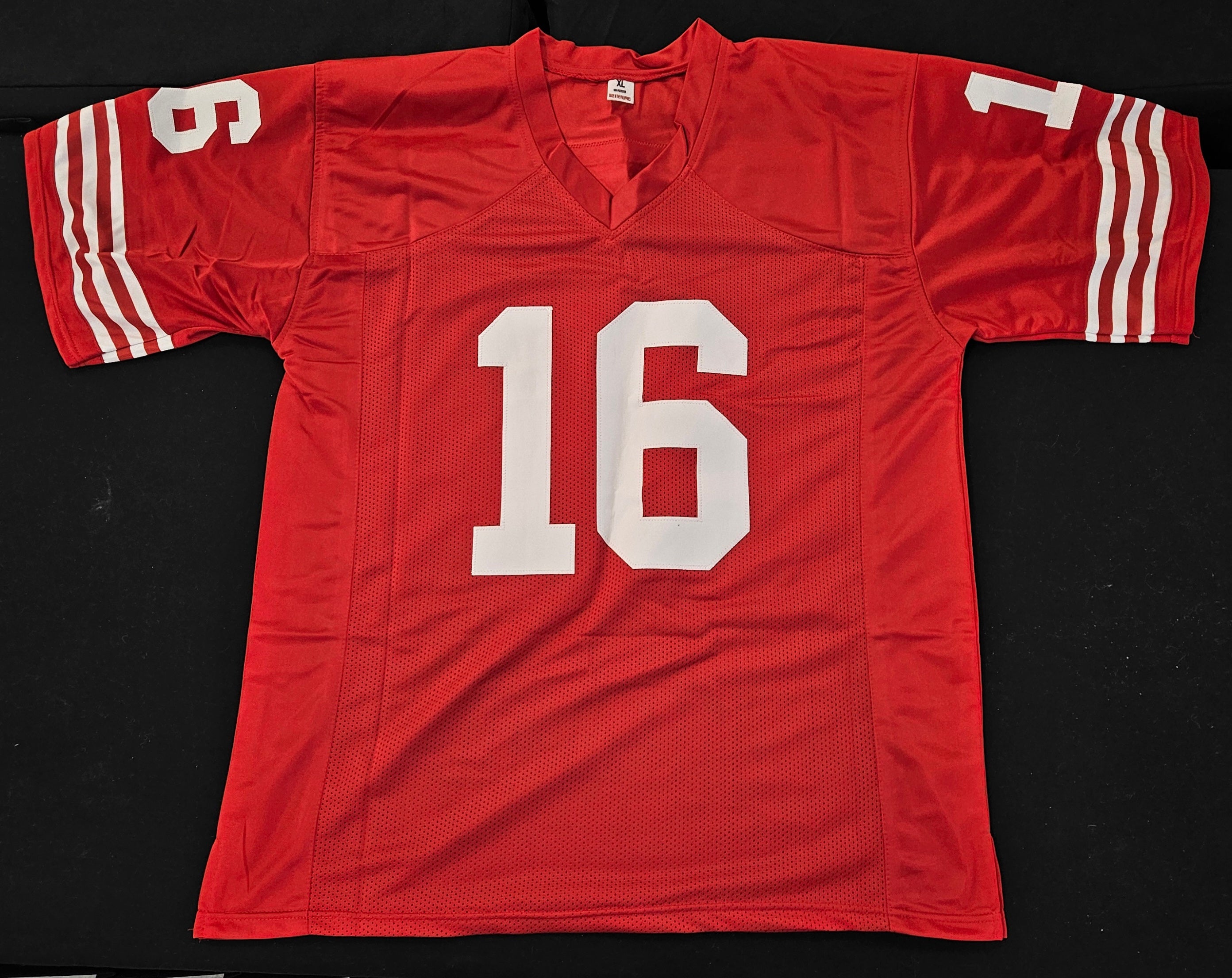 Joe Montana Signed Autographed Custom Red Jersey JSA Authentic