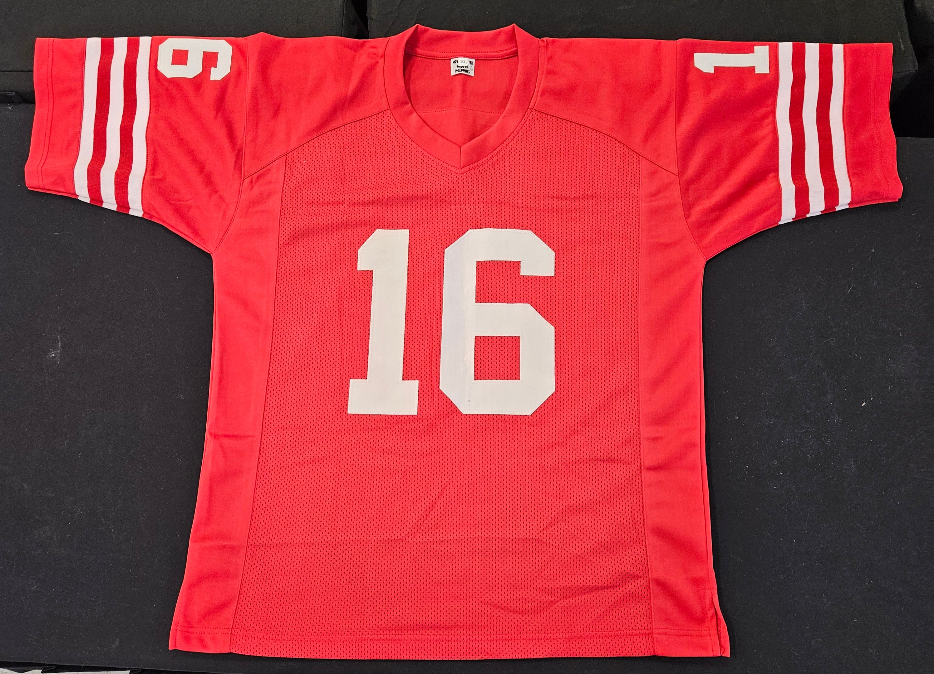 Joe Montana Signed Autographed Custom Red Jersey JSA Authentic *835