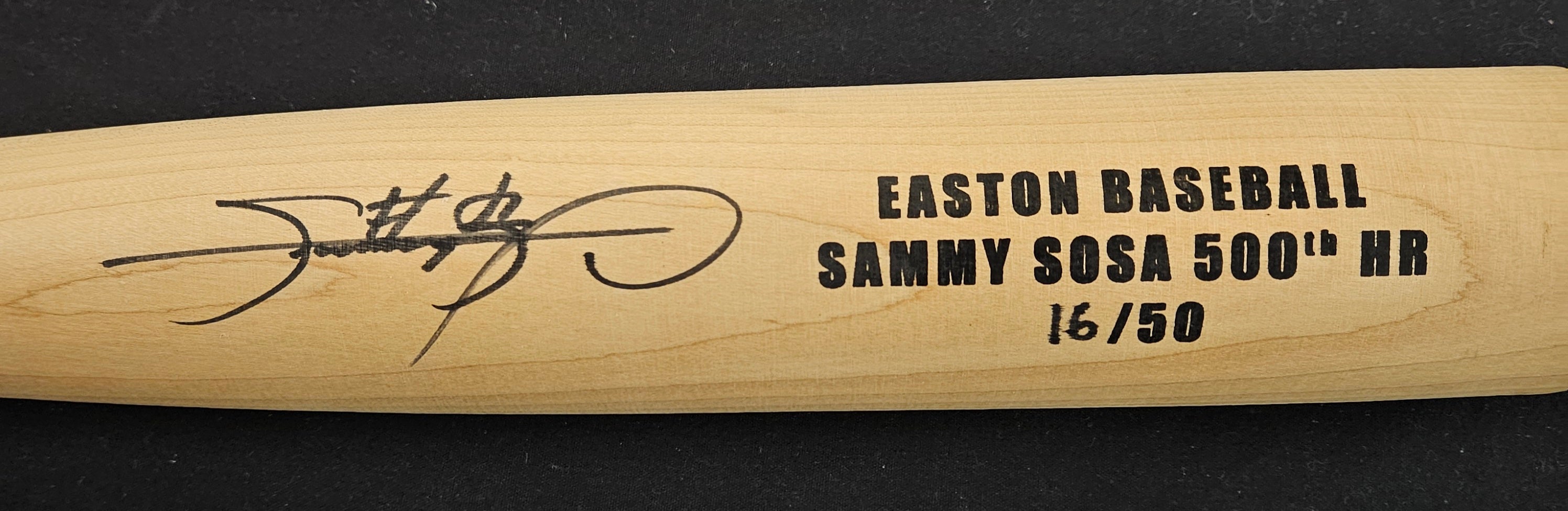 Sammy Sosa Signed Autographed Easton Hand Numbered /50 Baseball Bat JSA