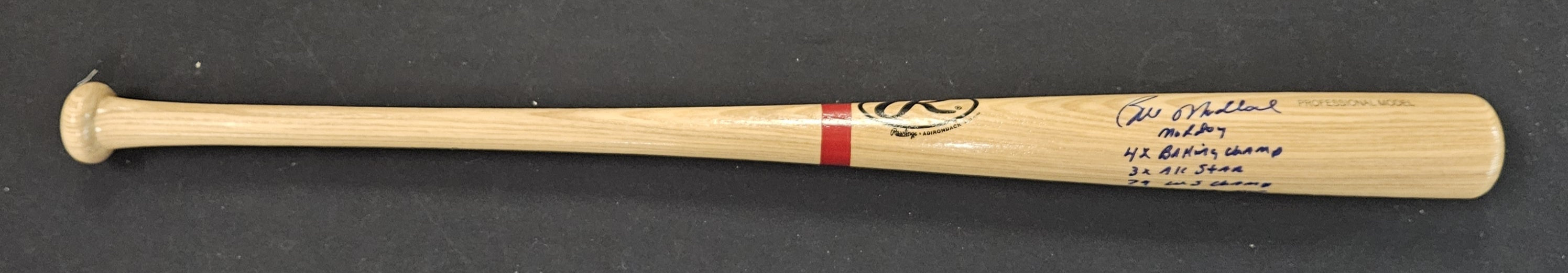 Bill Madlock Signed Autographed Inscribed x5 Rawlings Baseball Bat JSA Authentic