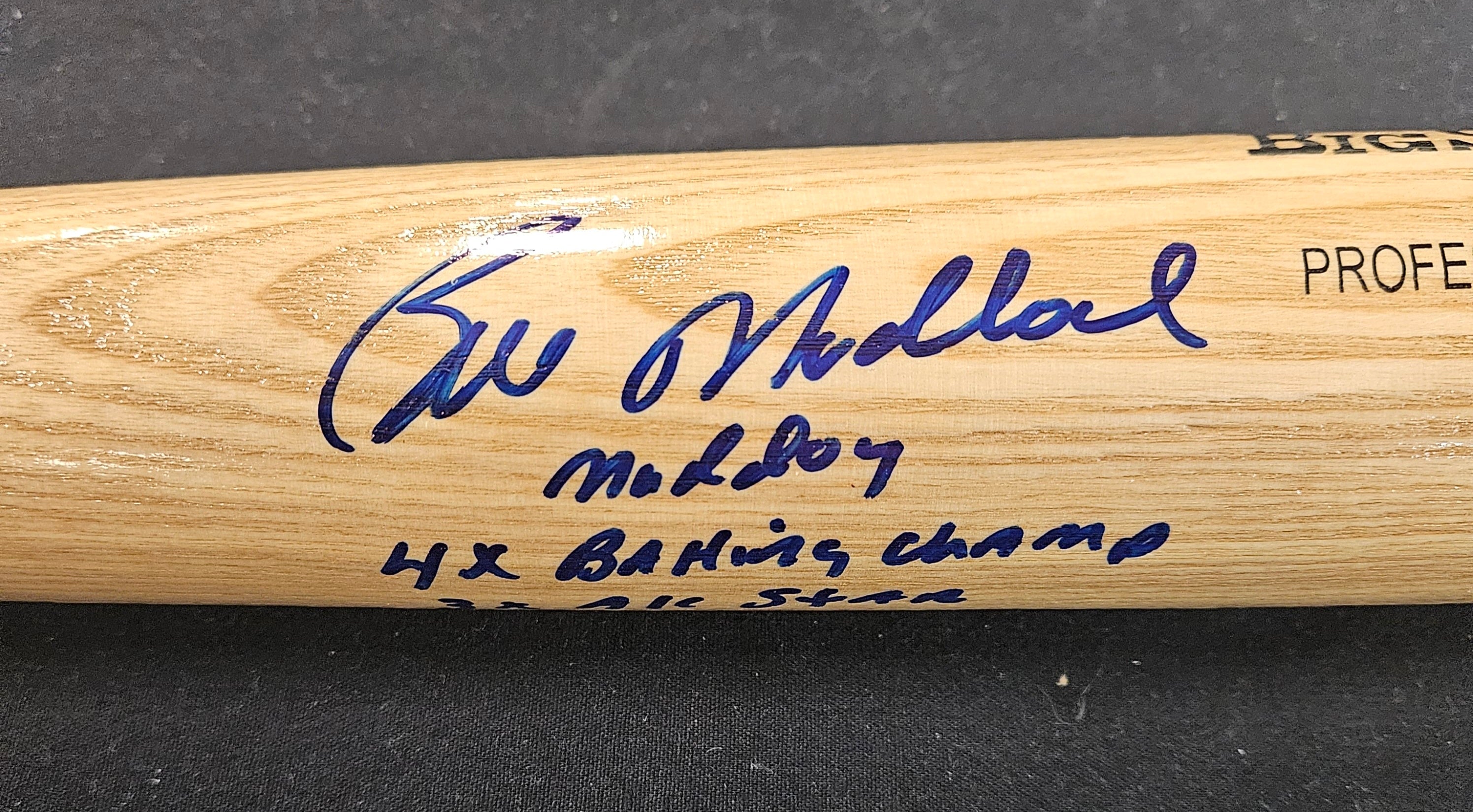 Bill Madlock Signed Autographed Inscribed x5 Rawlings Baseball Bat JSA Authentic