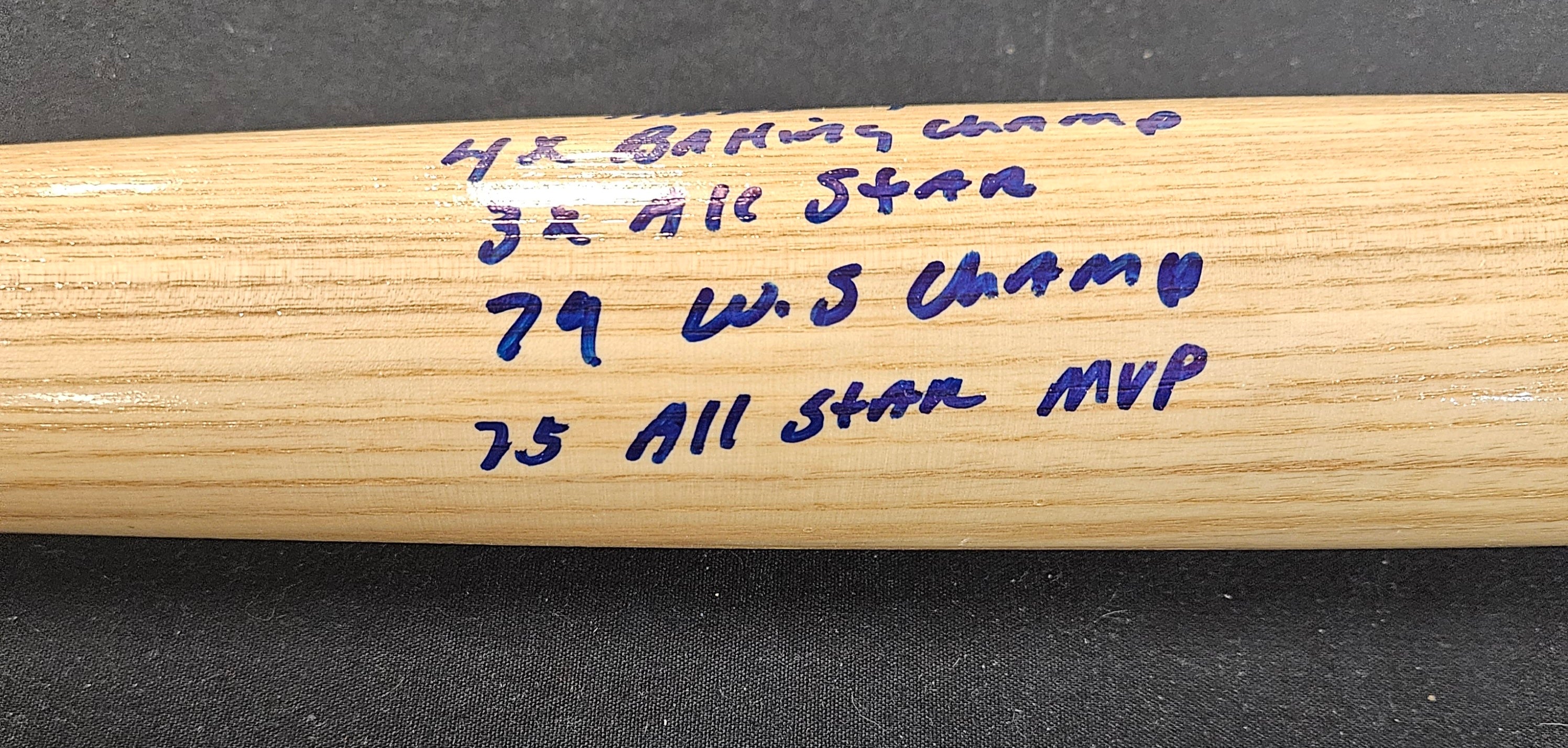 Bill Madlock Signed Autographed Inscribed x5 Rawlings Baseball Bat JSA Authentic