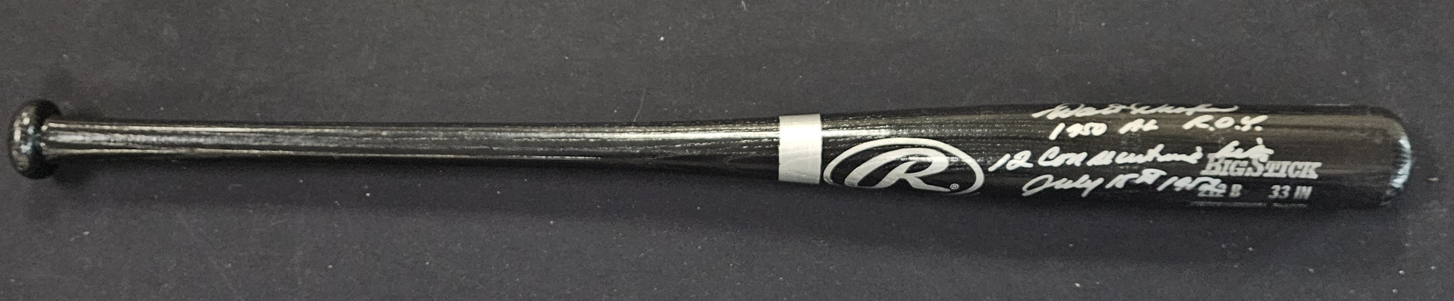 Walt Dropo Signed Autographed Inscribed 1950 R.O.Y Baseball Bat JSA Authentic