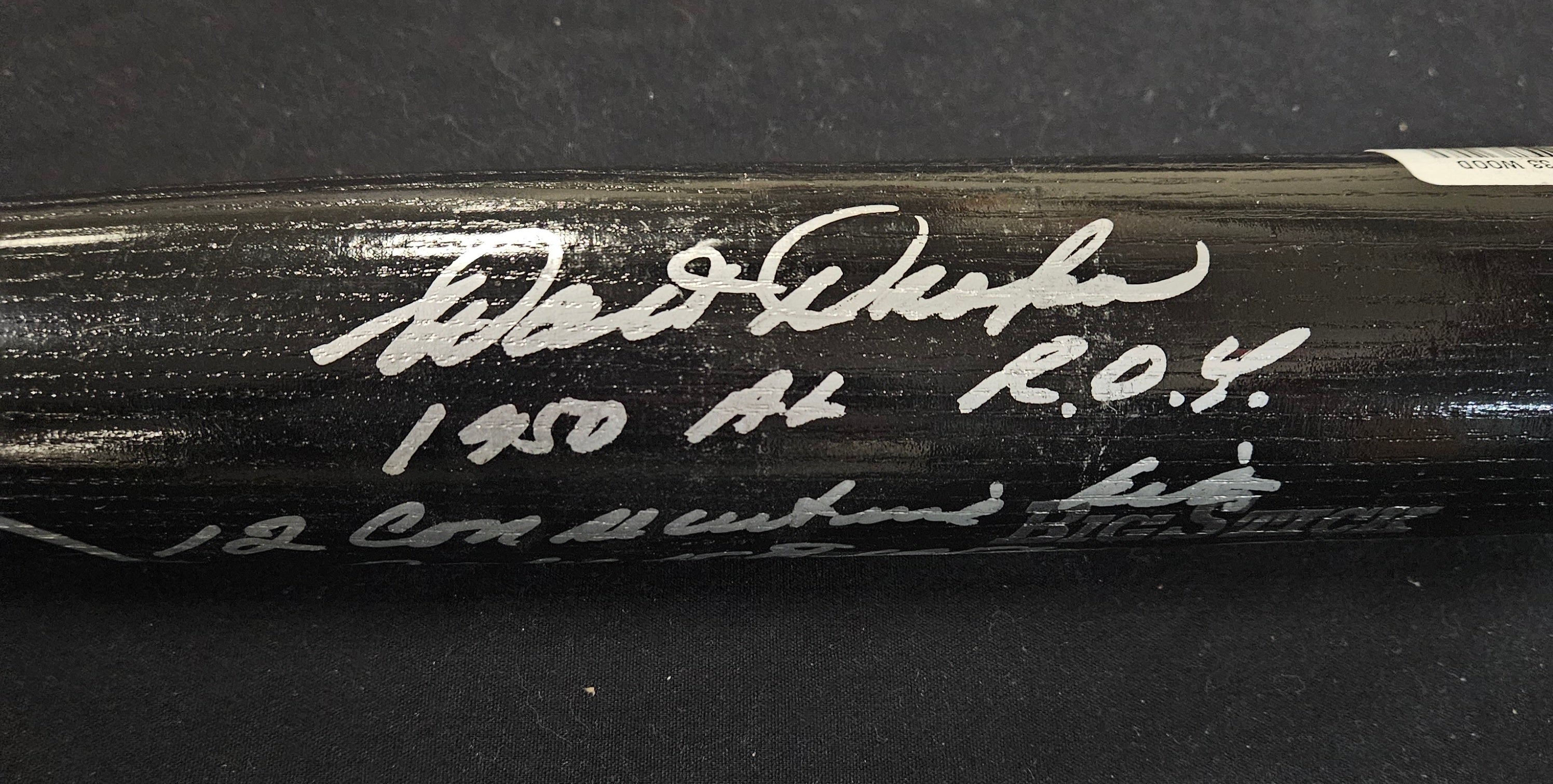 Walt Dropo Signed Autographed Inscribed 1950 R.O.Y Baseball Bat JSA Authentic