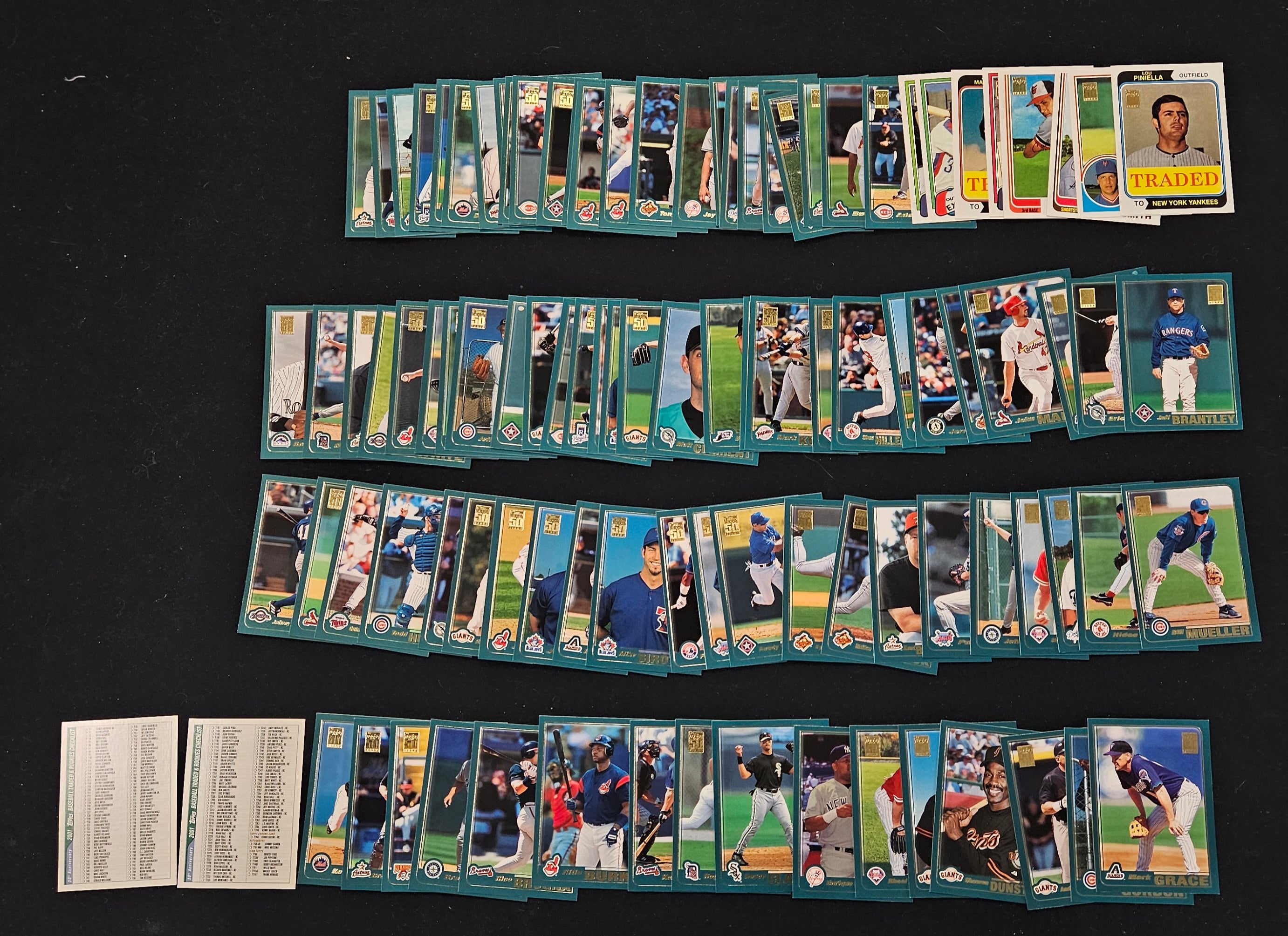 2001 Topps Traded and Rookies Baseball Complete Set
