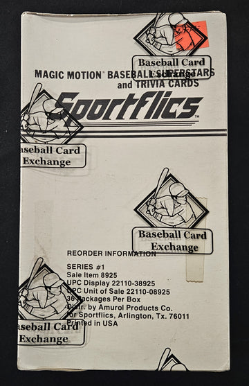 1986 Sportflics Baseball Box BBCE Wrapped/Sealed