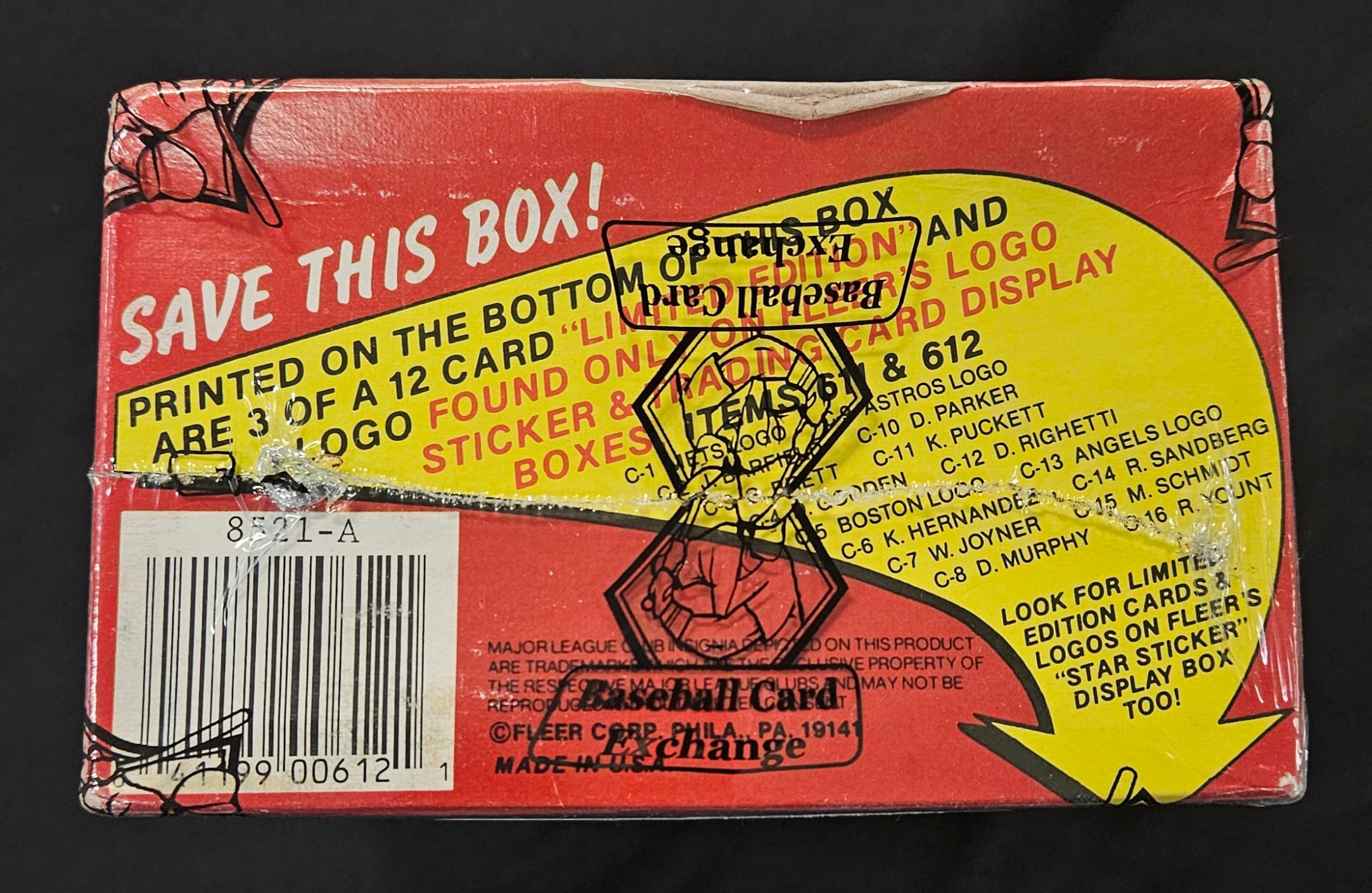 1987 Fleer Baseball Cello Box BBCE Wrapped/Sealed