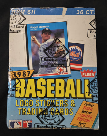 1987 Fleer Baseball Wax Box BBCE Wrapped/Sealed