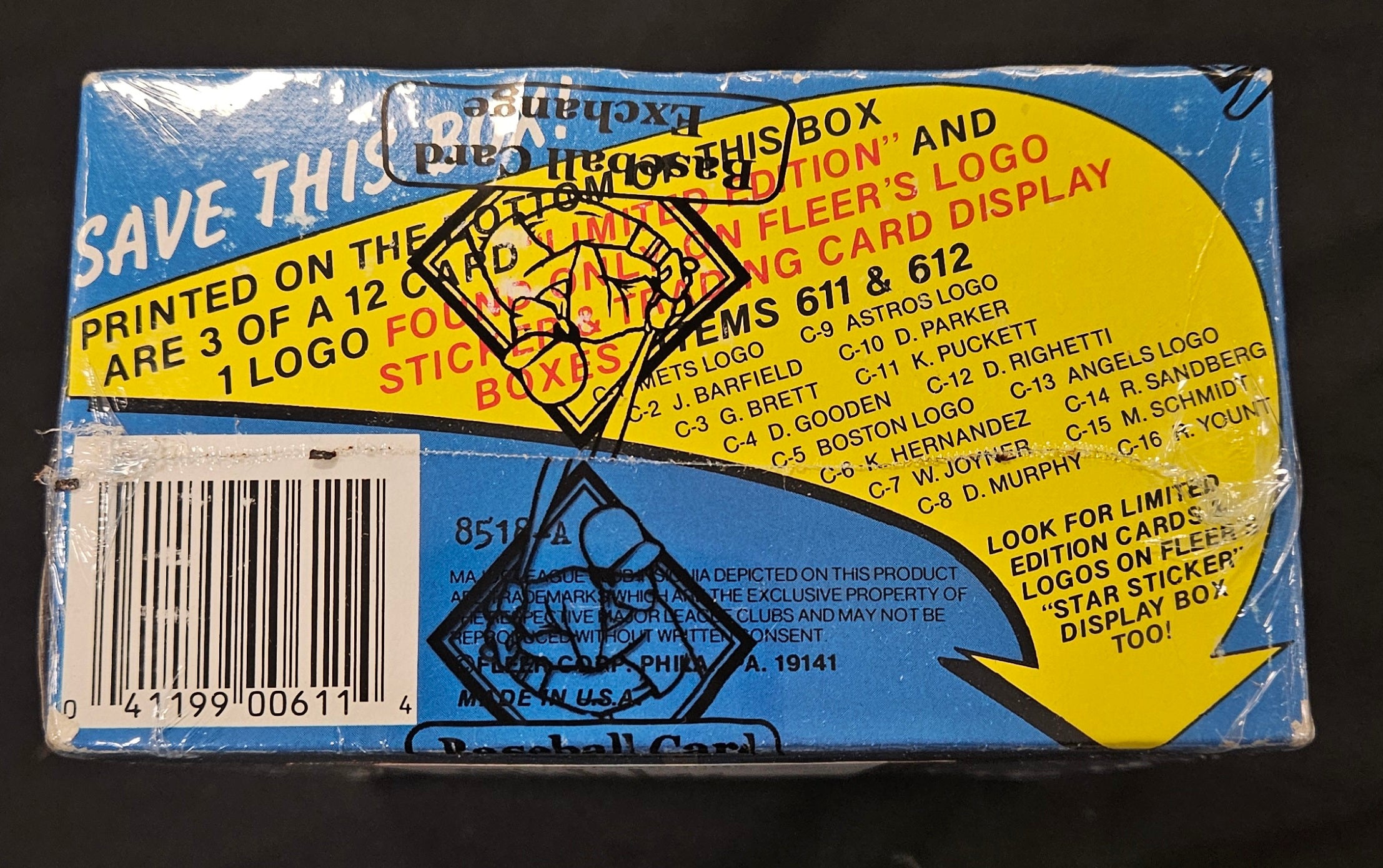 1987 Fleer Baseball Wax Box BBCE Wrapped/Sealed