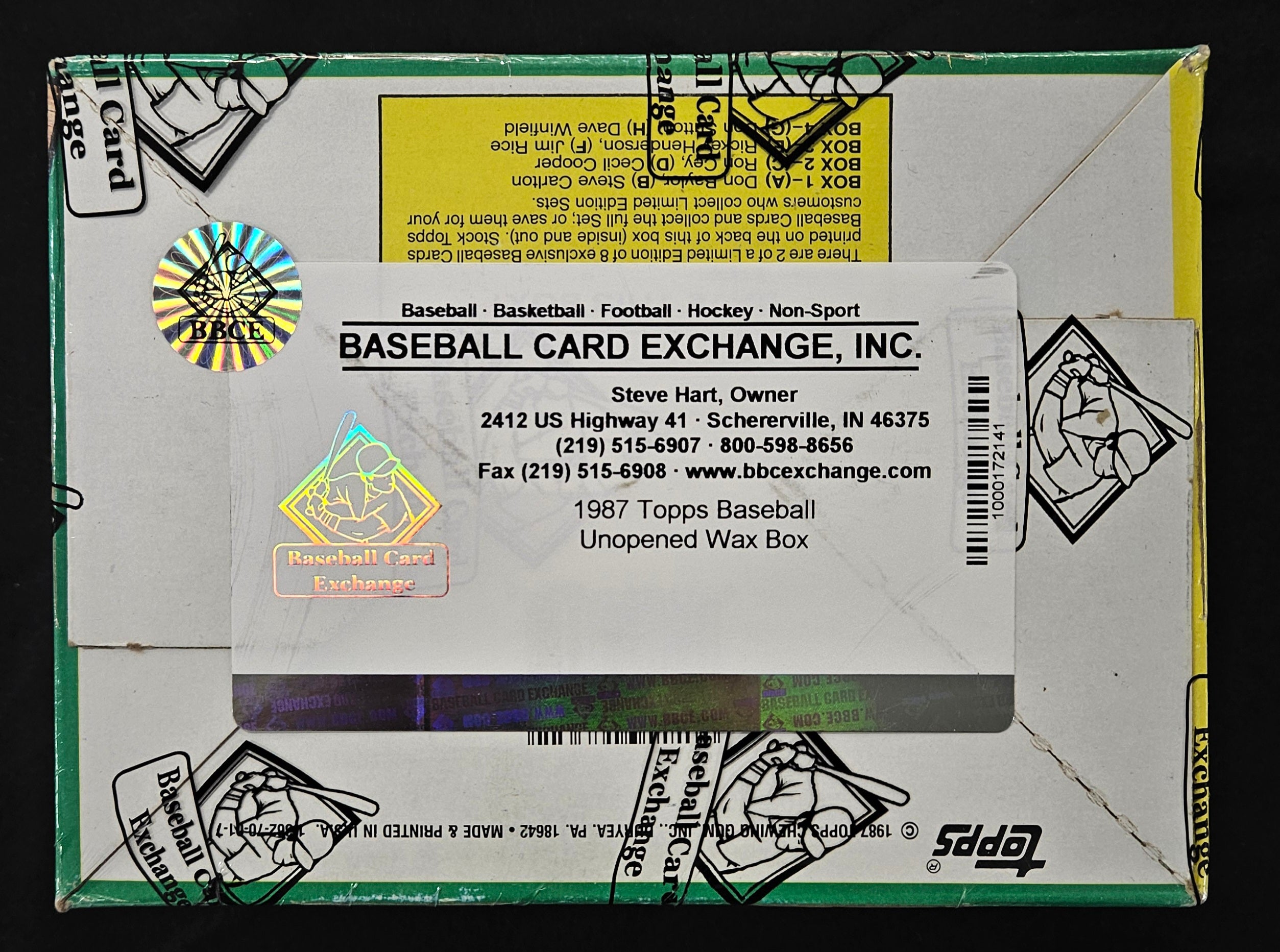 1987 Topps Baseball Wax Box BBCE Wrapped/Sealed