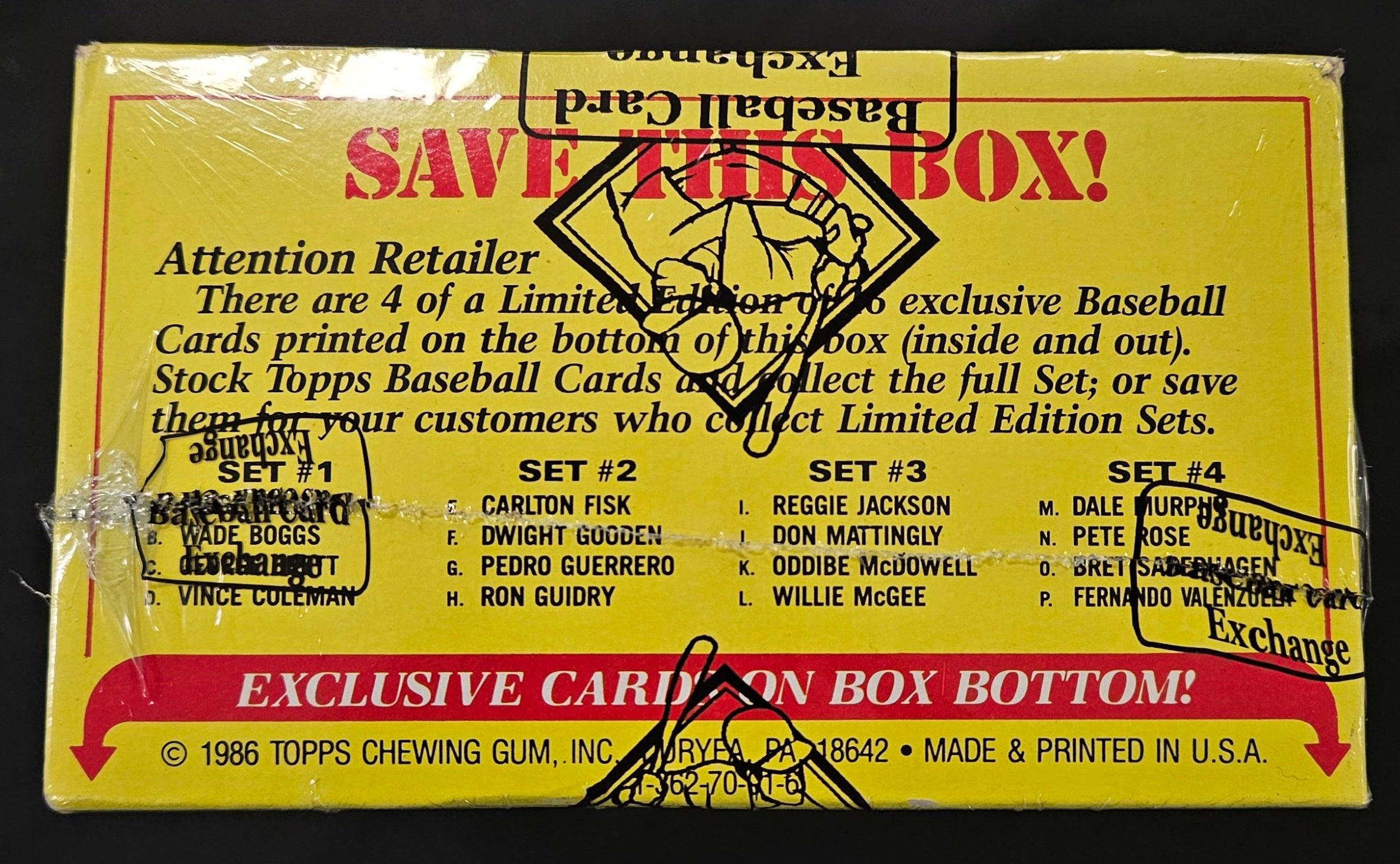 1986 Topps Baseball Wax Box BBCE Wrapped/Sealed
