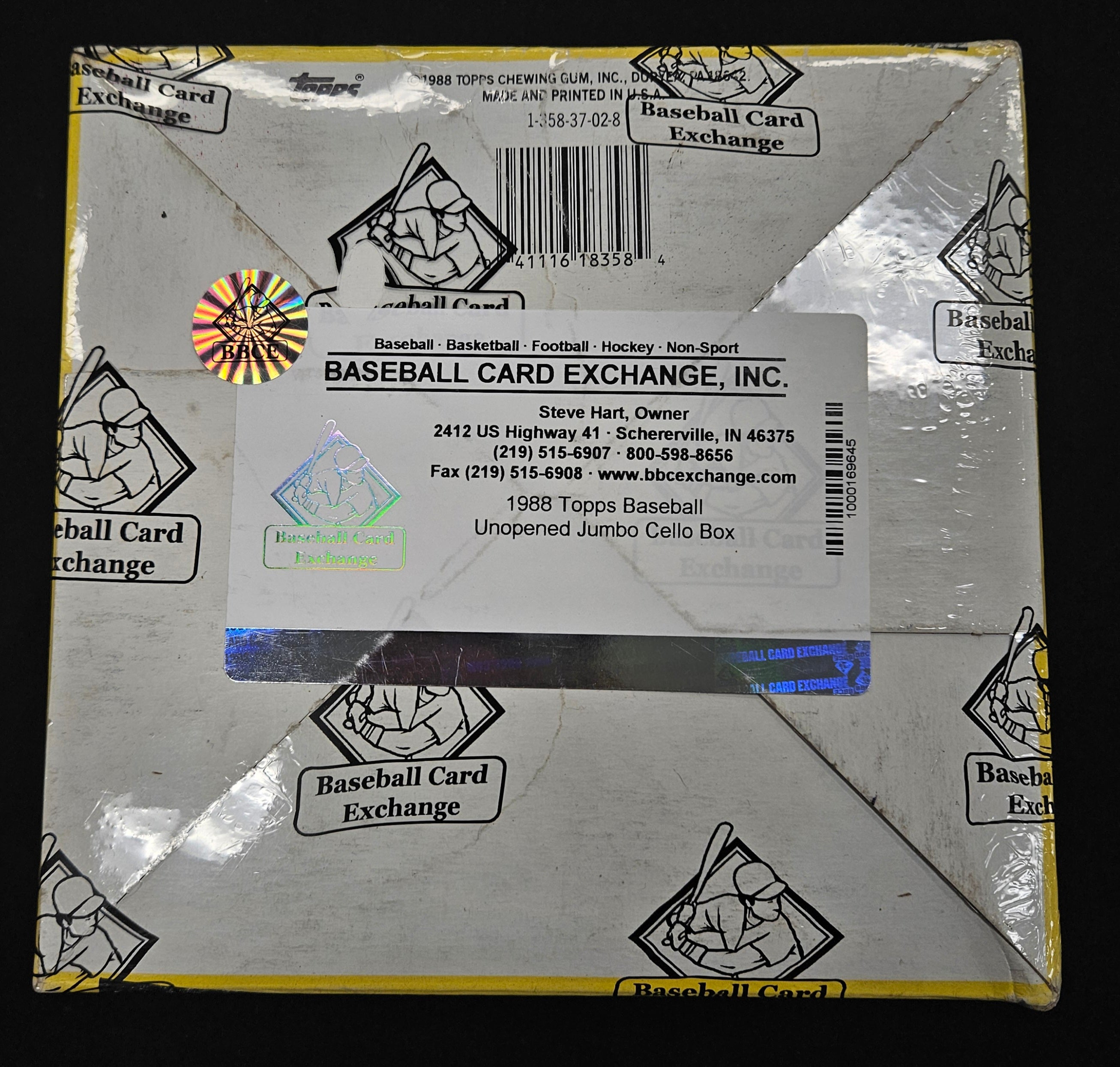 1988 Topps Baseball Jumbo Cello Box BBCE Wrapped/Sealed