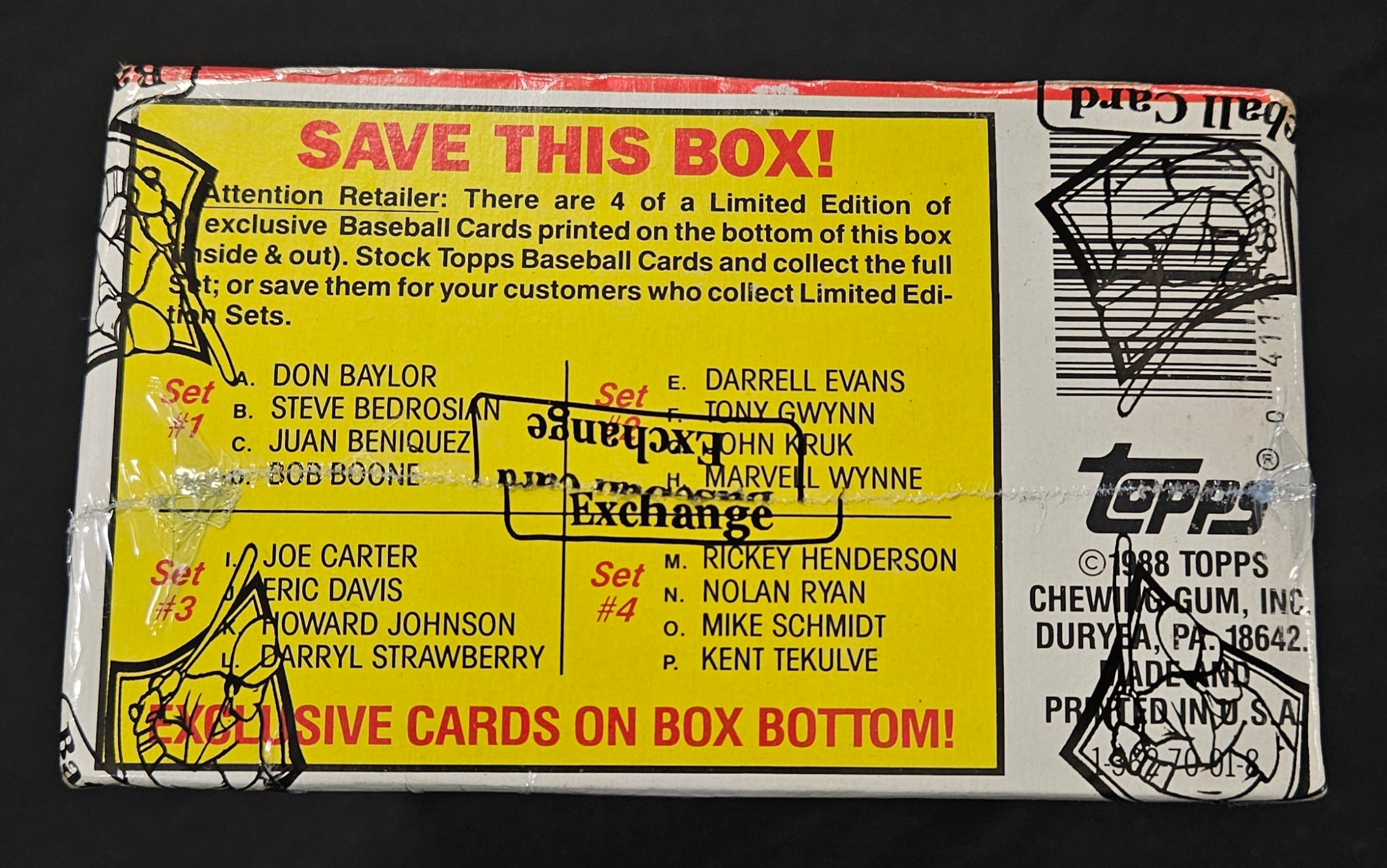 1988 Topps Baseball Wax Box BBCE Wrapped/Sealed