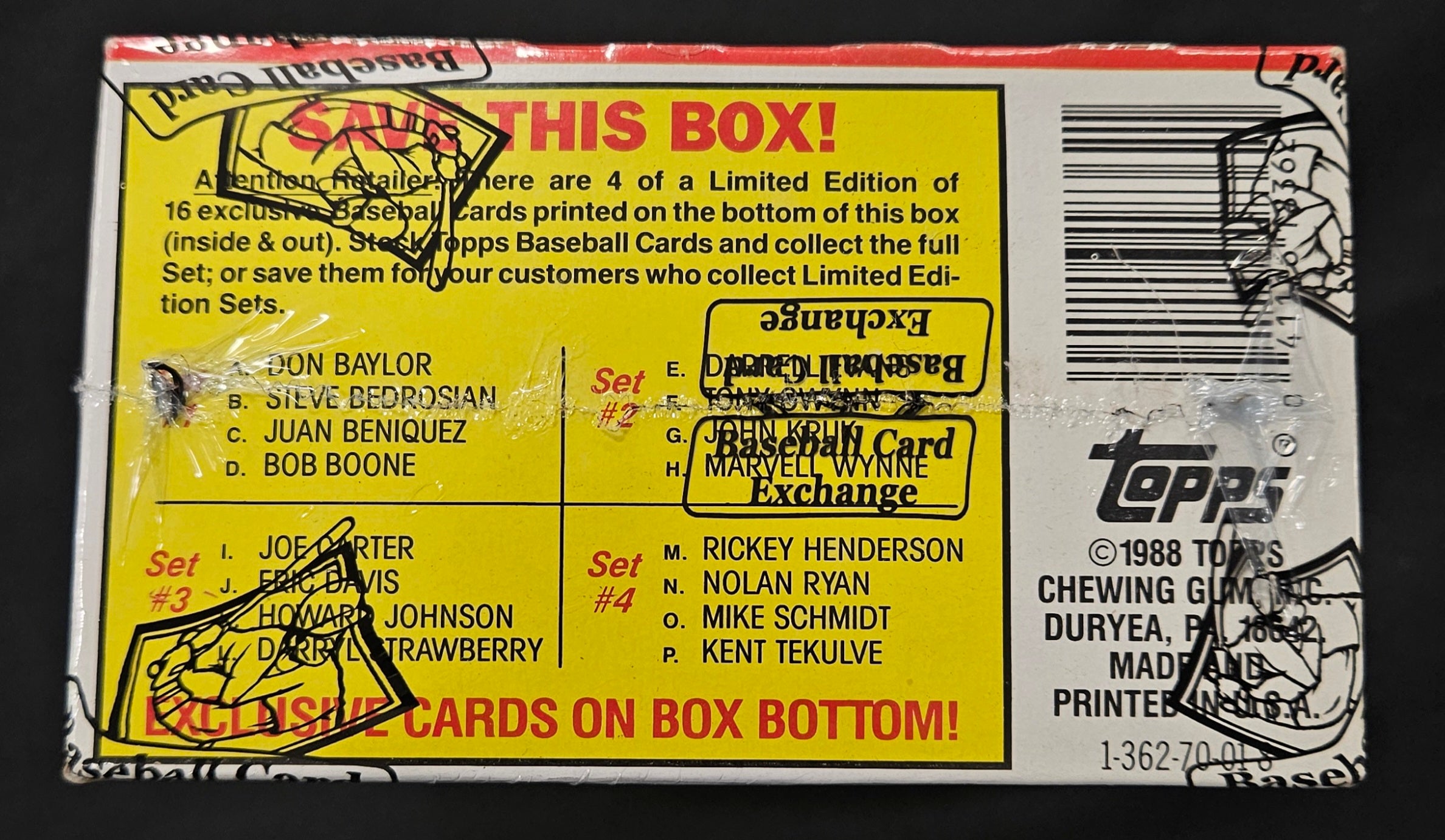 1988 Topps Baseball Wax Box BBCE Wrapped/Sealed FASC